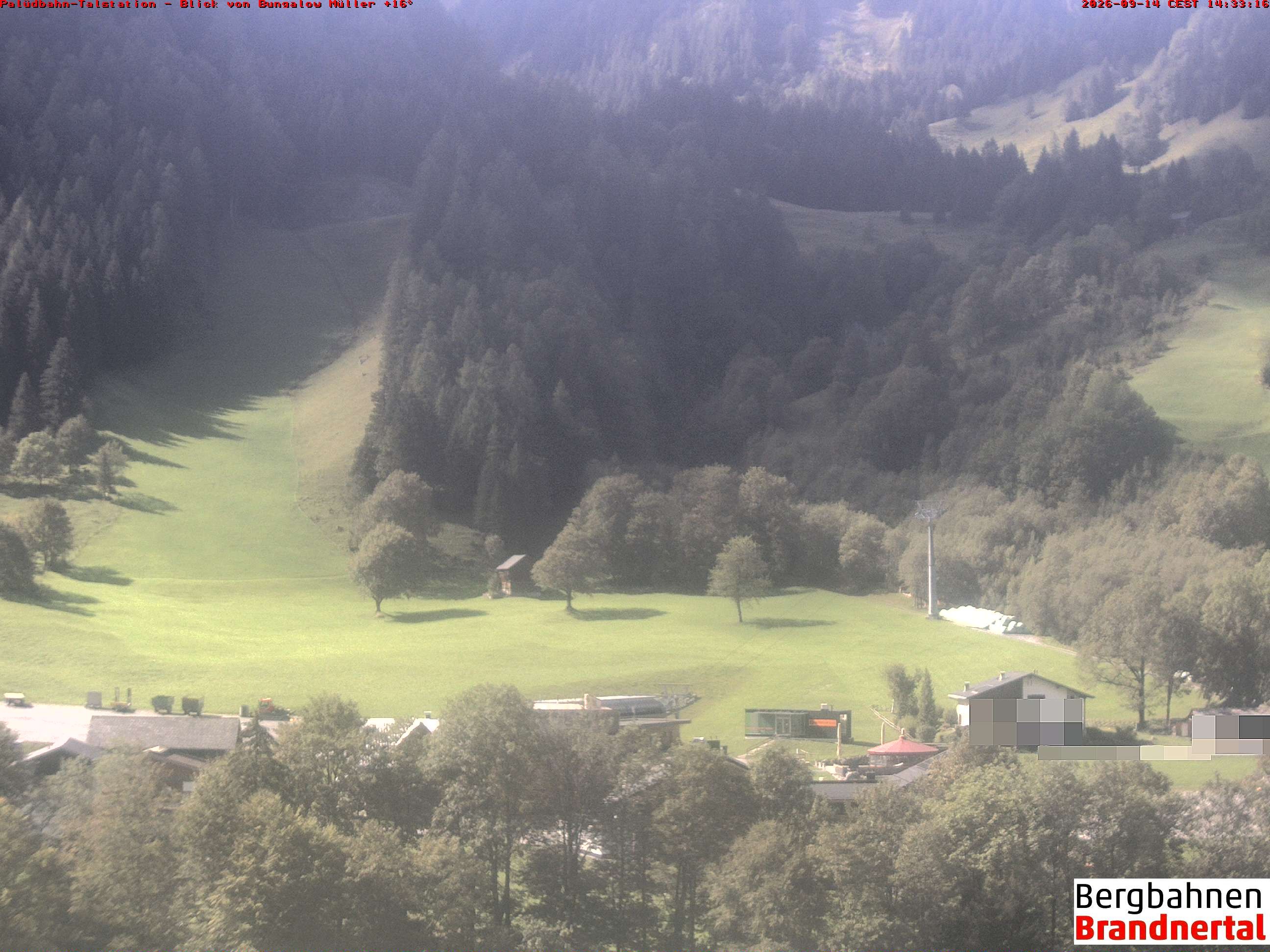 Archiv Foto Webcam Talstation Palüdbahn, Brand bei Bludenz
