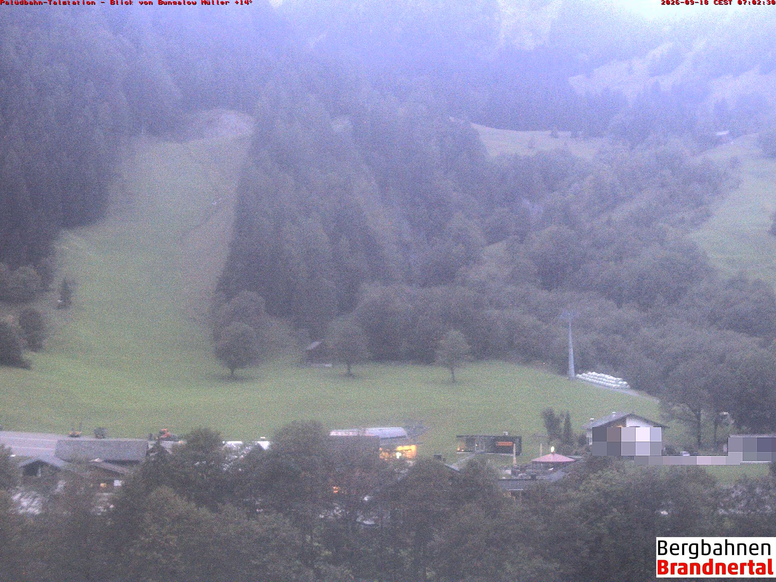 Archiv Foto Webcam Talstation Palüdbahn, Brand bei Bludenz