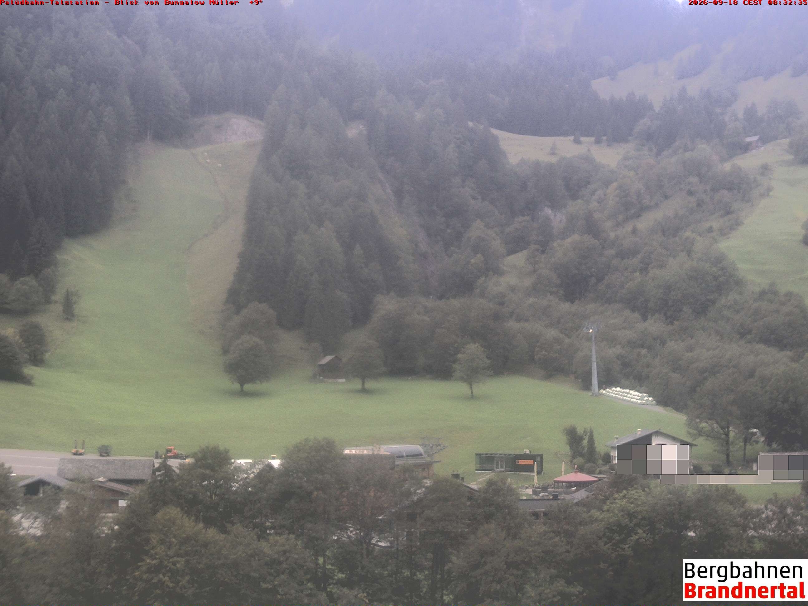 Archiv Foto Webcam Talstation Palüdbahn, Brand bei Bludenz