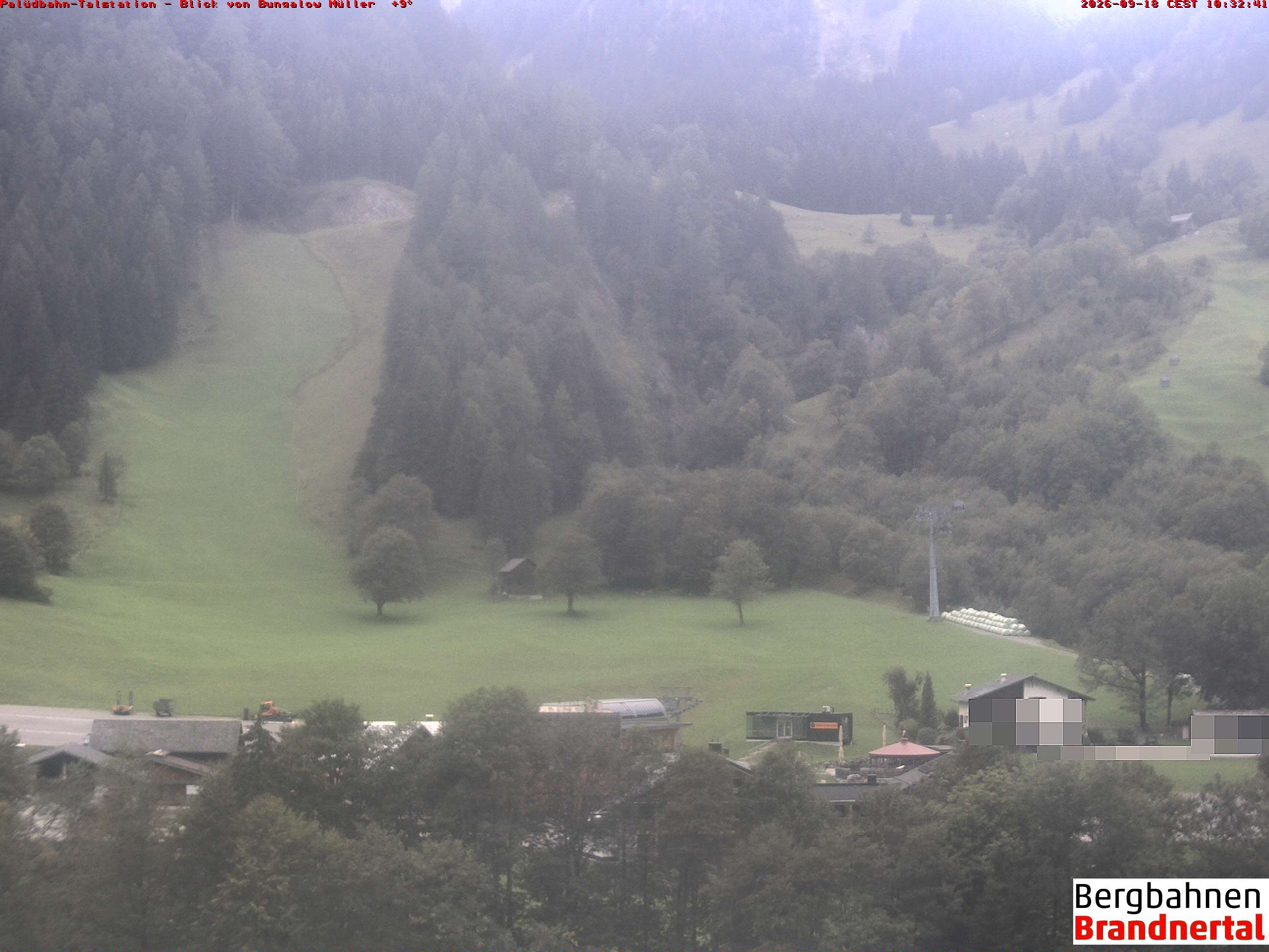 Archiv Foto Webcam Talstation Palüdbahn, Brand bei Bludenz