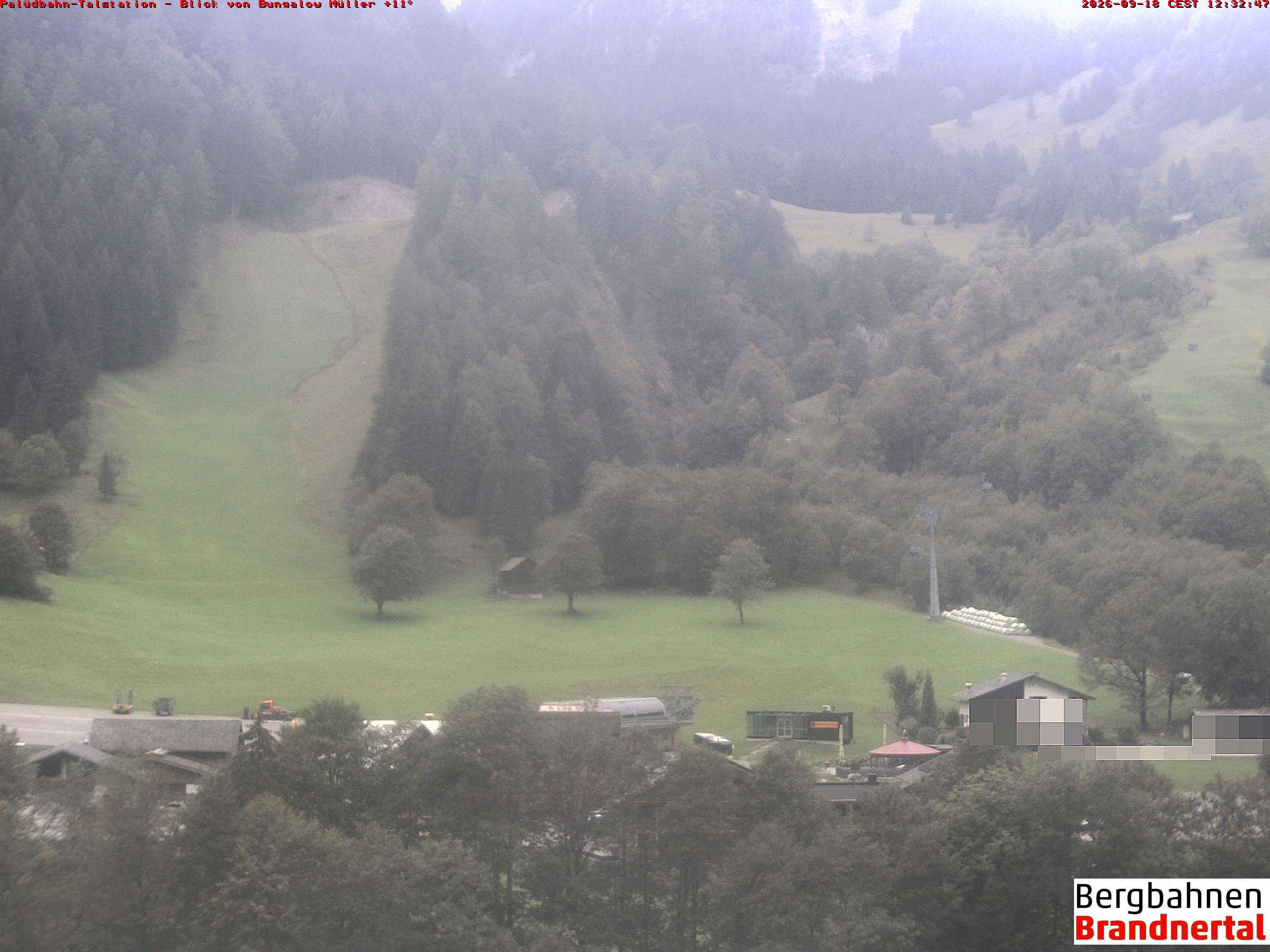 Archived image Webcam base station "Palüdbahn", Brand near Bludenz