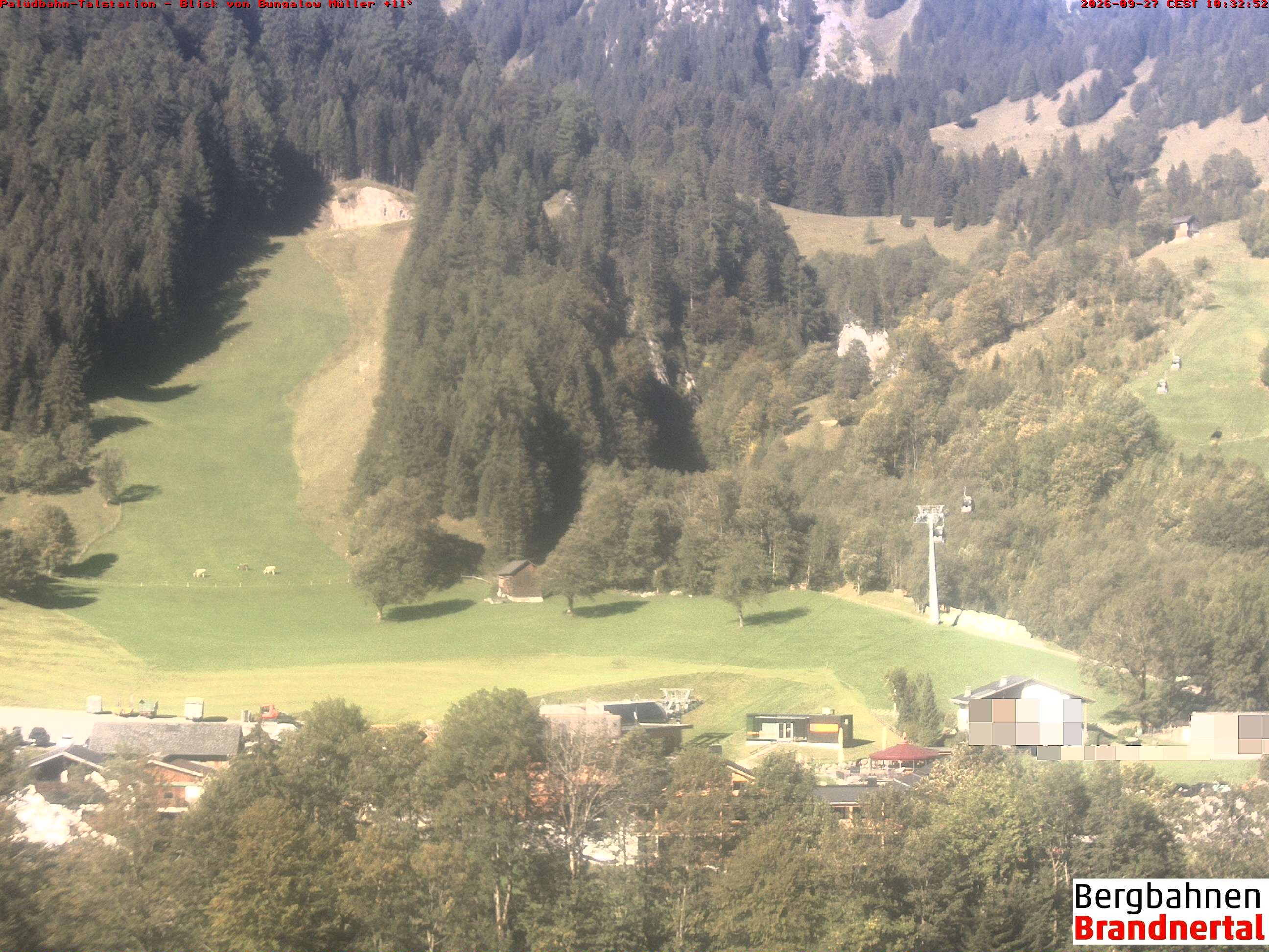 Archiv Foto Webcam Talstation Palüdbahn, Brand bei Bludenz