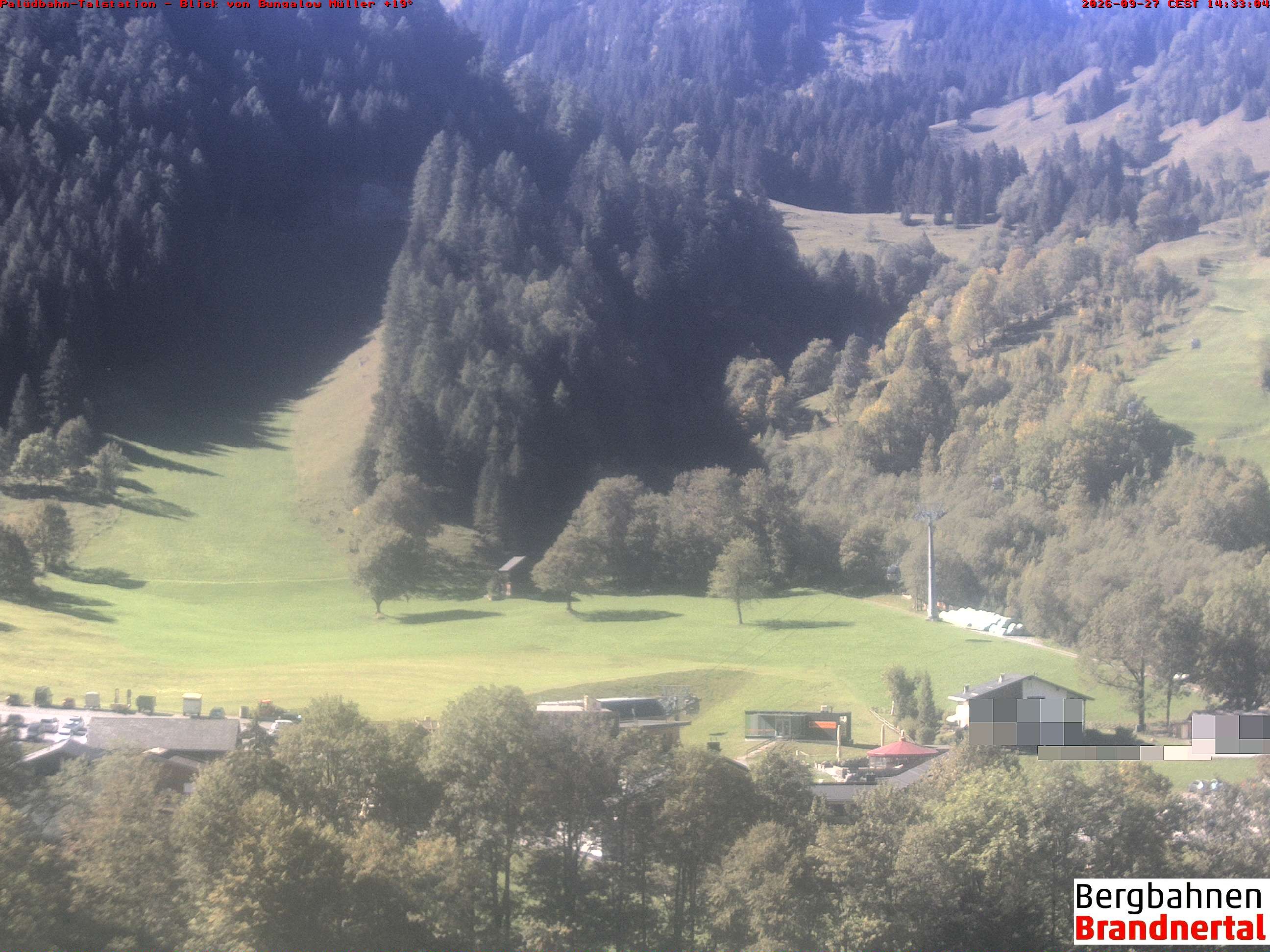 Archiv Foto Webcam Talstation Palüdbahn, Brand bei Bludenz