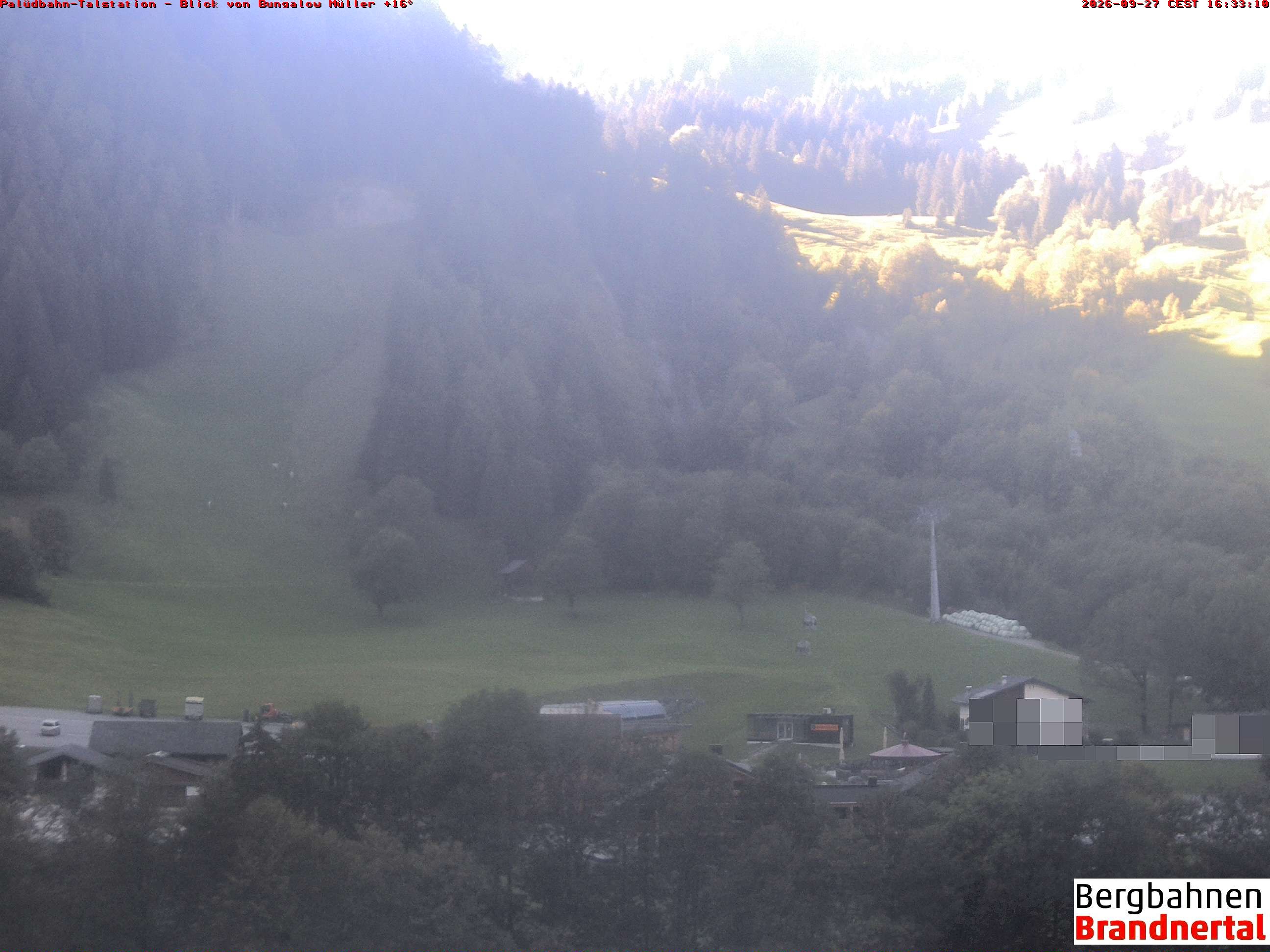 Archiv Foto Webcam Talstation Palüdbahn, Brand bei Bludenz