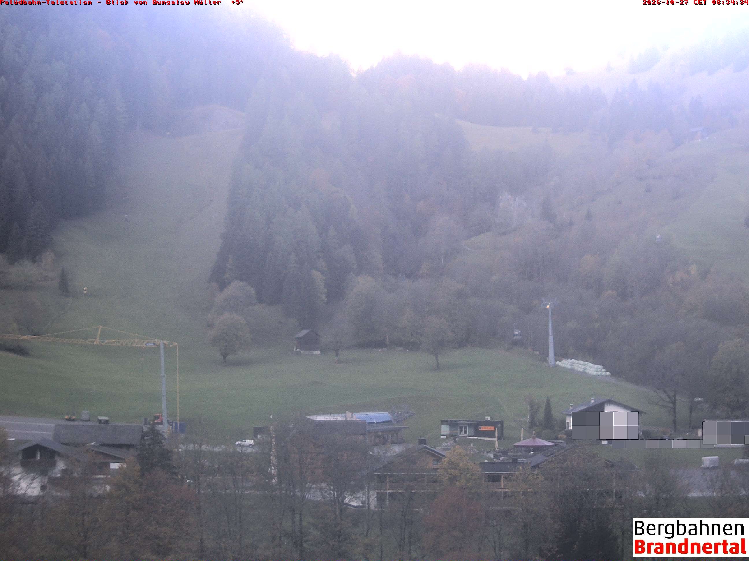 Archiv Foto Webcam Talstation Palüdbahn, Brand bei Bludenz