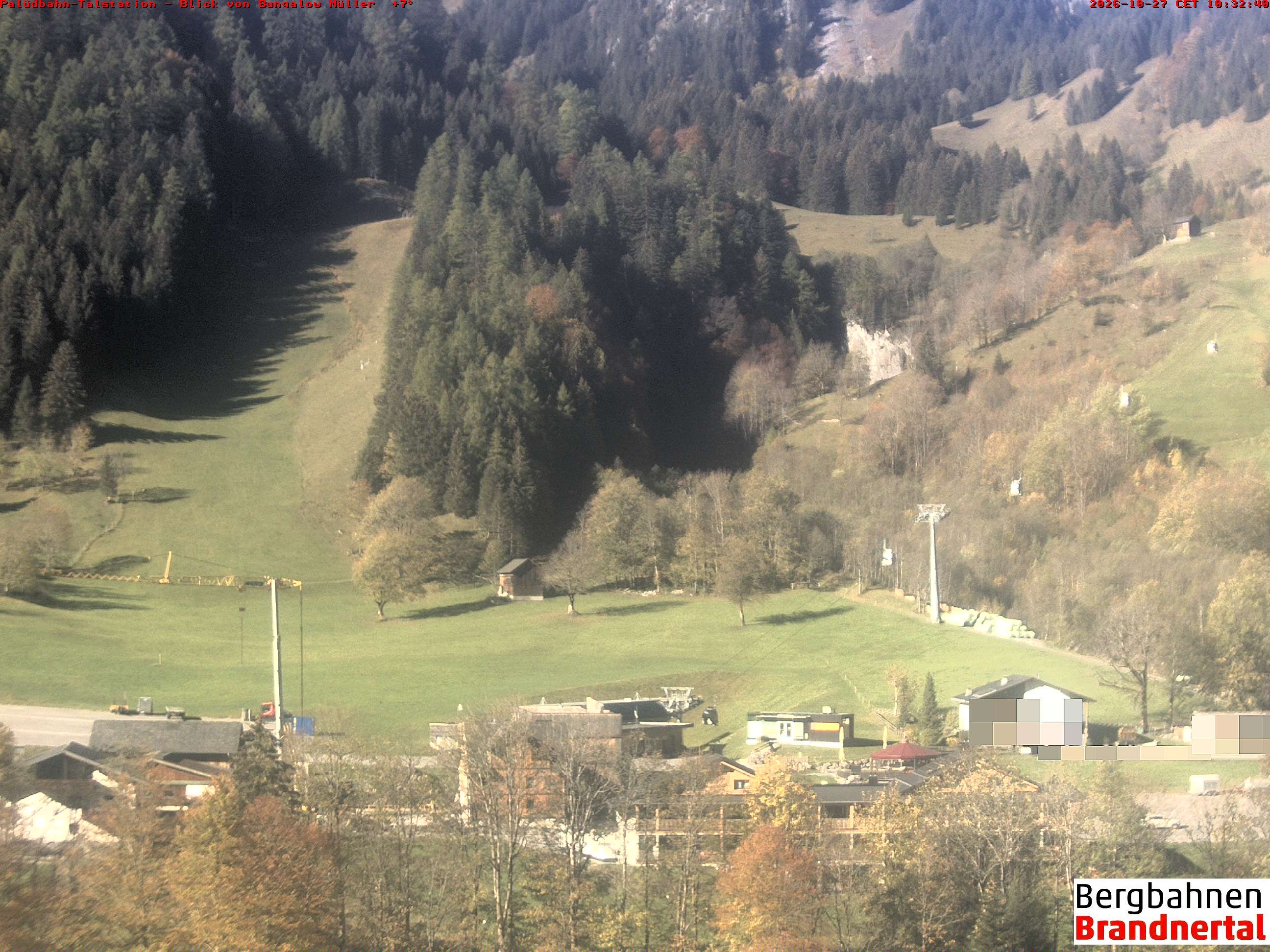 Archiv Foto Webcam Talstation Palüdbahn, Brand bei Bludenz