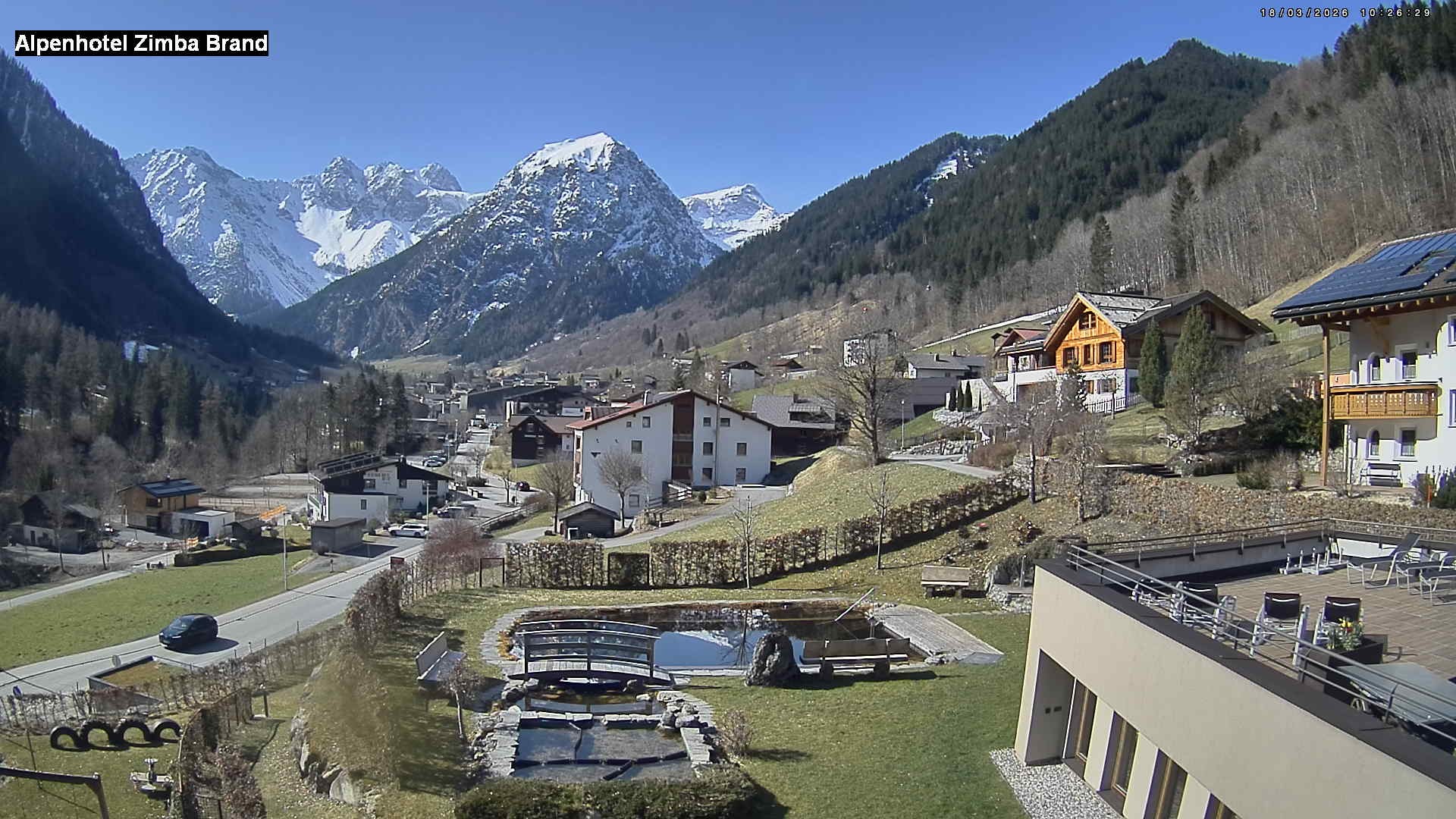 Archived image Webcam hotel Zimba, Brand in Vorarlberg