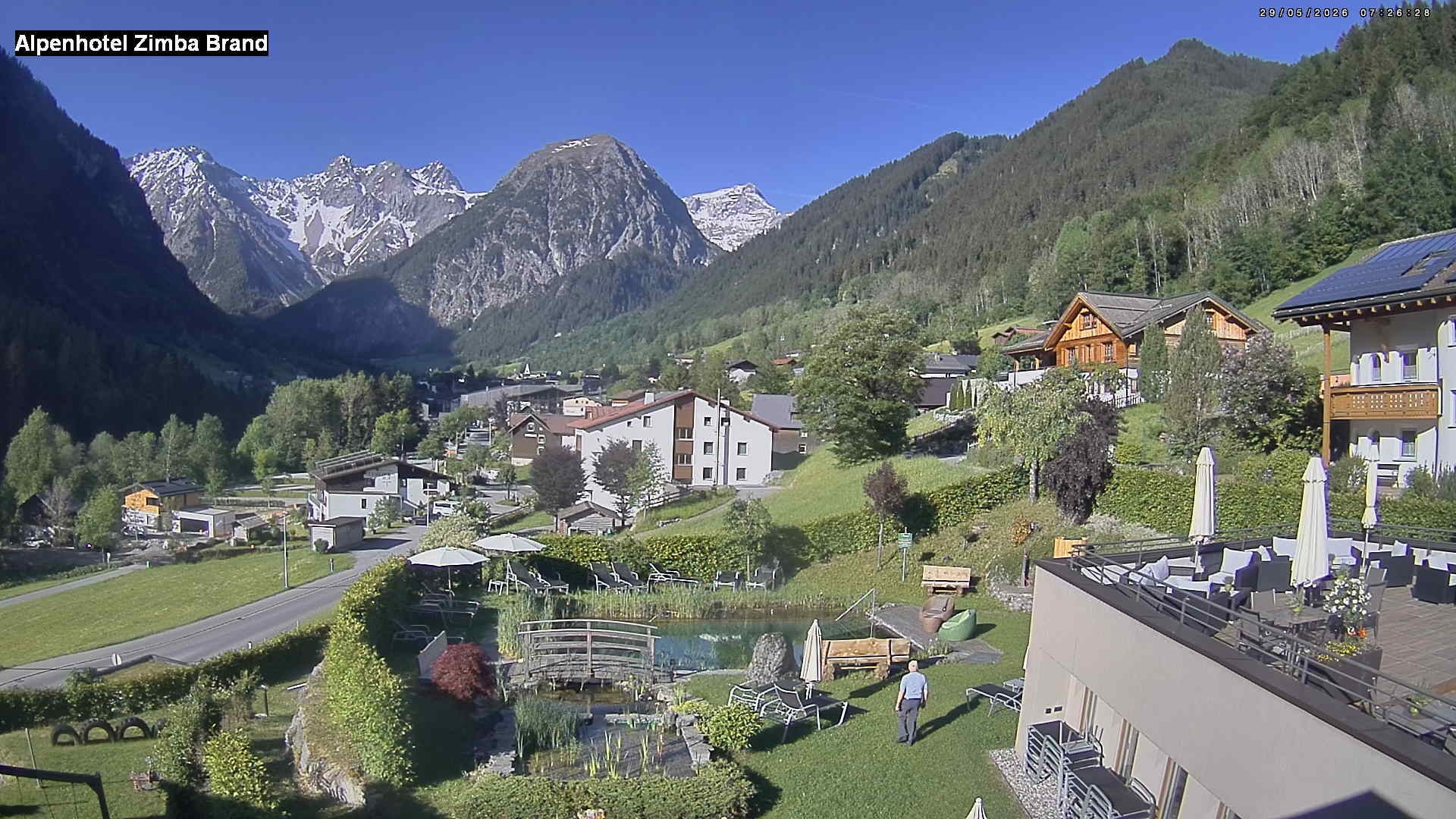 Archived image Webcam hotel Zimba, Brand in Vorarlberg