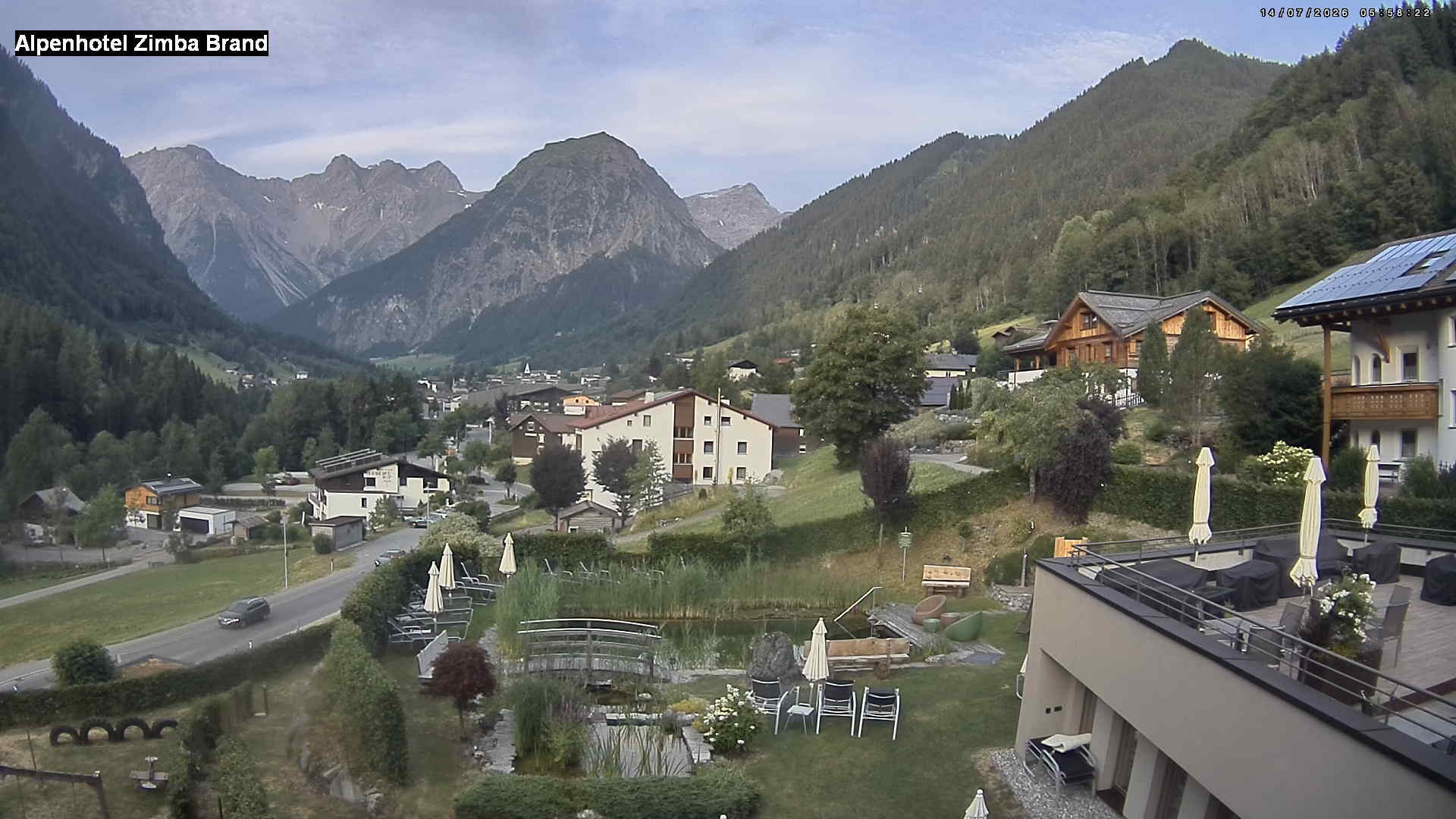 Archived image Webcam hotel Zimba, Brand in Vorarlberg