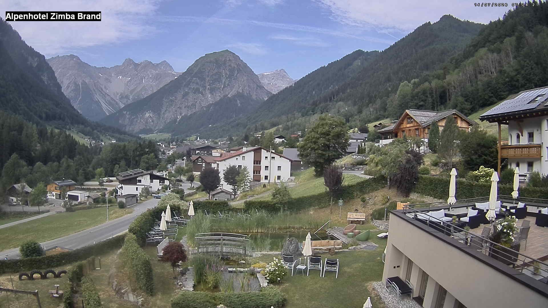 Archived image Webcam hotel Zimba, Brand in Vorarlberg