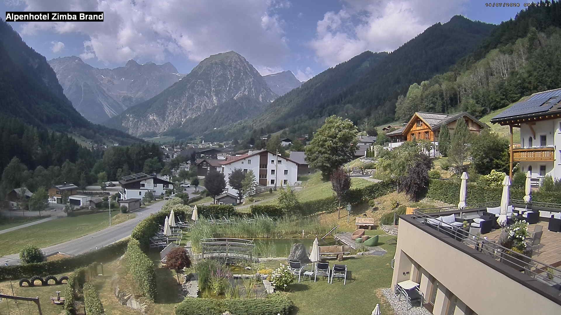 Archived image Webcam hotel Zimba, Brand in Vorarlberg