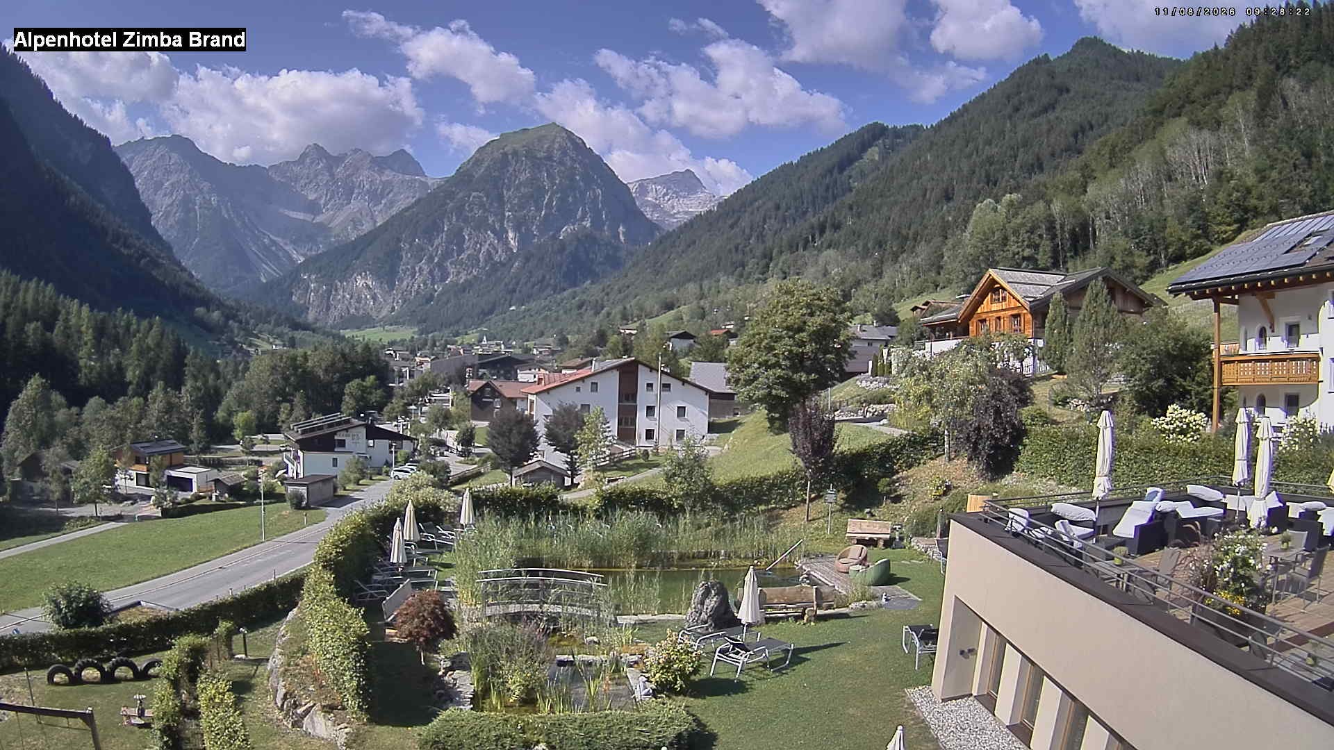 Archived image Webcam hotel Zimba, Brand in Vorarlberg
