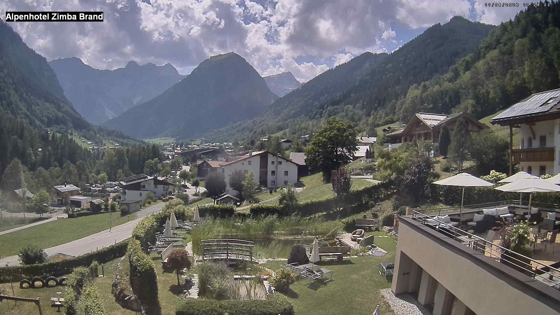 Archived image Webcam hotel Zimba, Brand in Vorarlberg