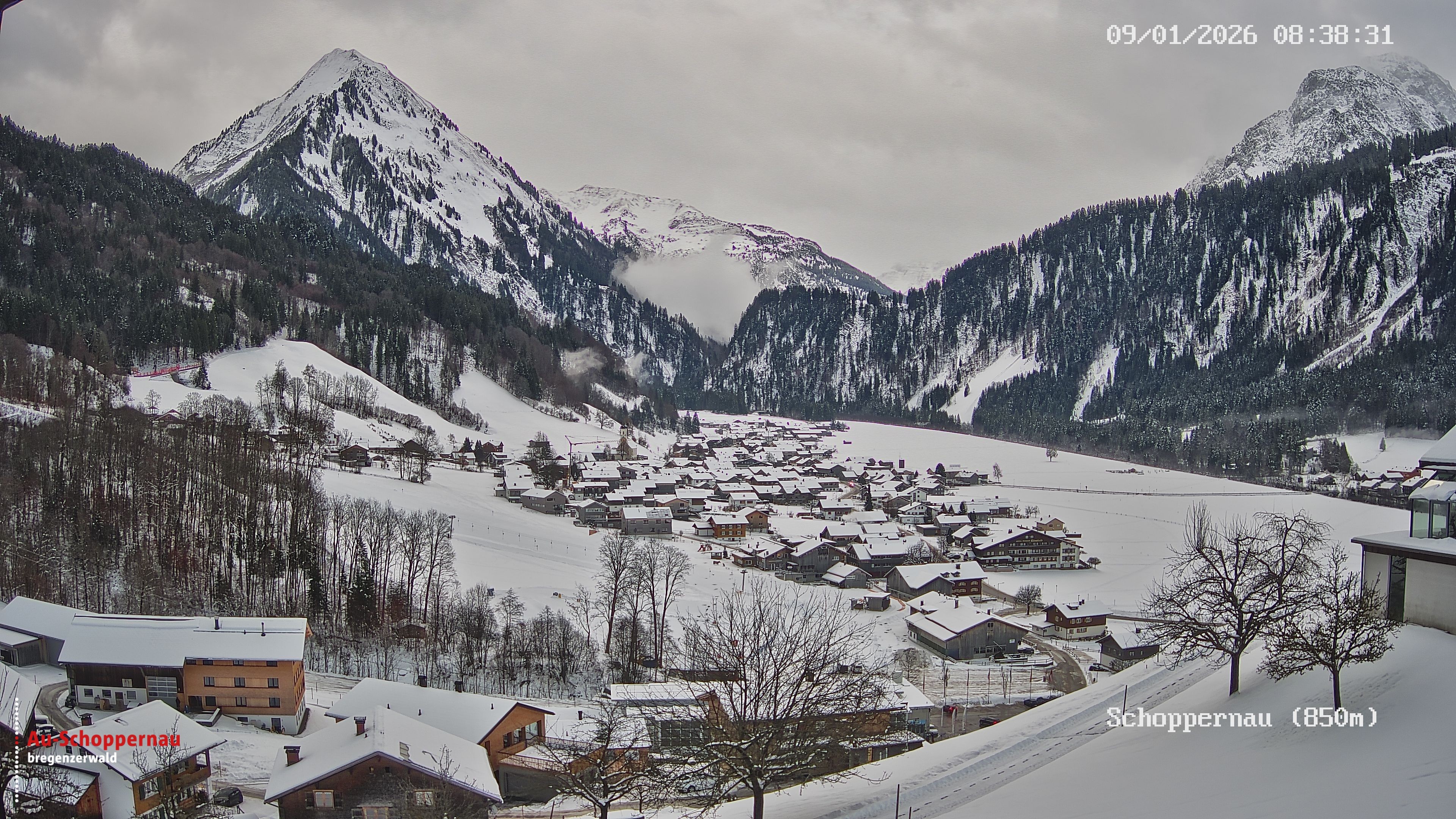Archiv Foto Webcam Schoppernau im Bregenzerwald