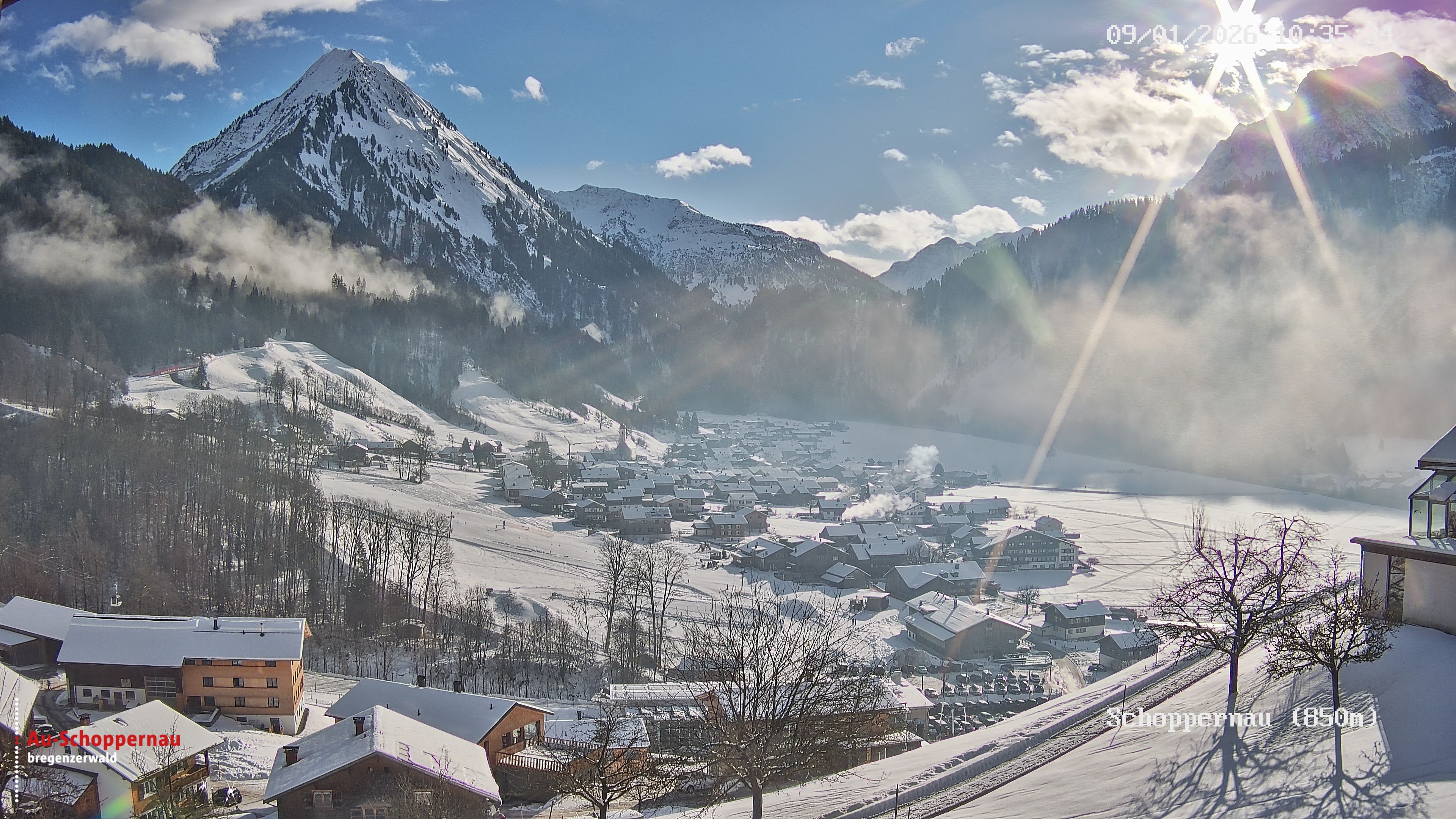 Archiv Foto Webcam Schoppernau im Bregenzerwald