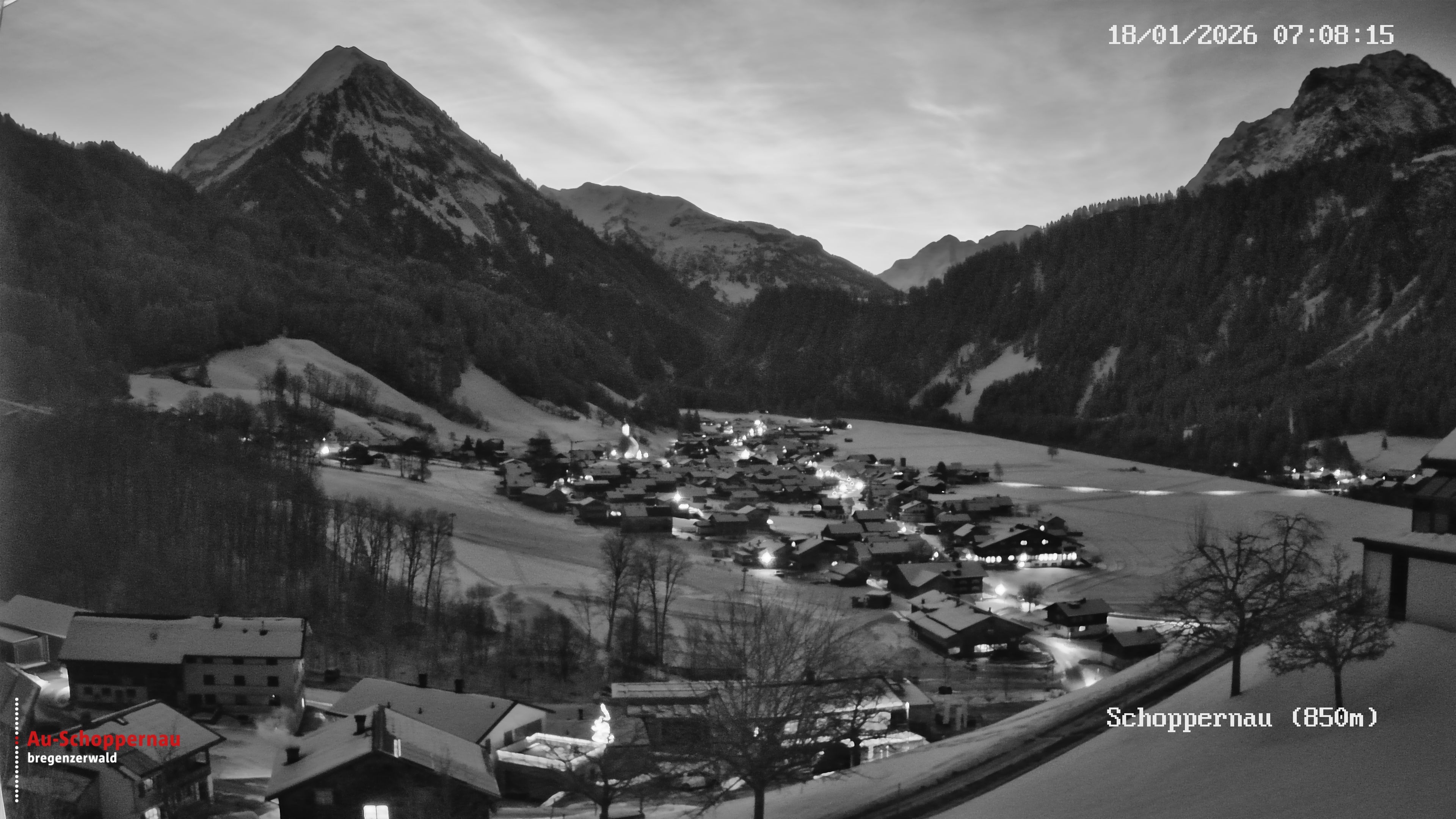 Archiv Foto Webcam Schoppernau im Bregenzerwald