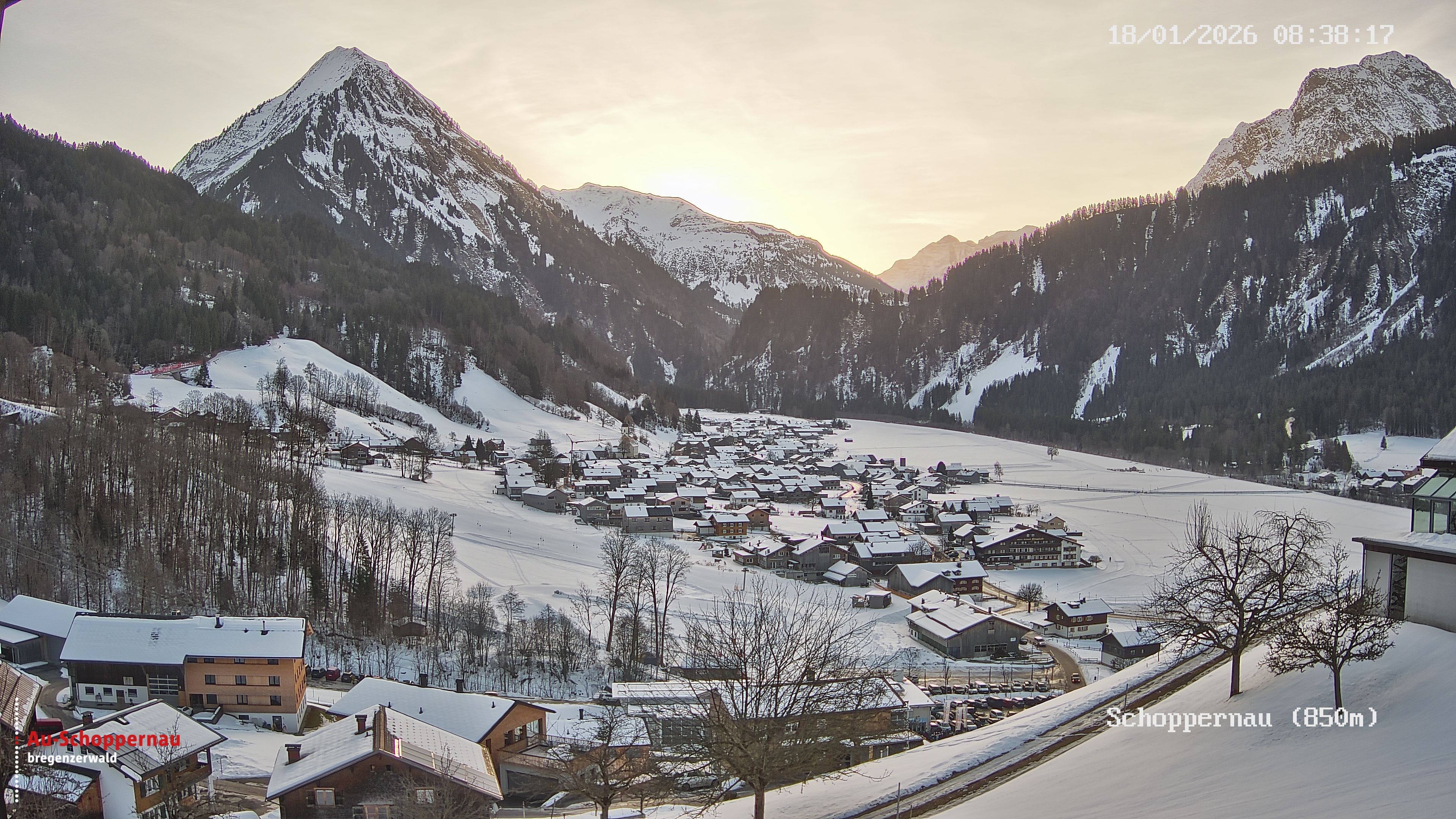 Archiv Foto Webcam Schoppernau im Bregenzerwald