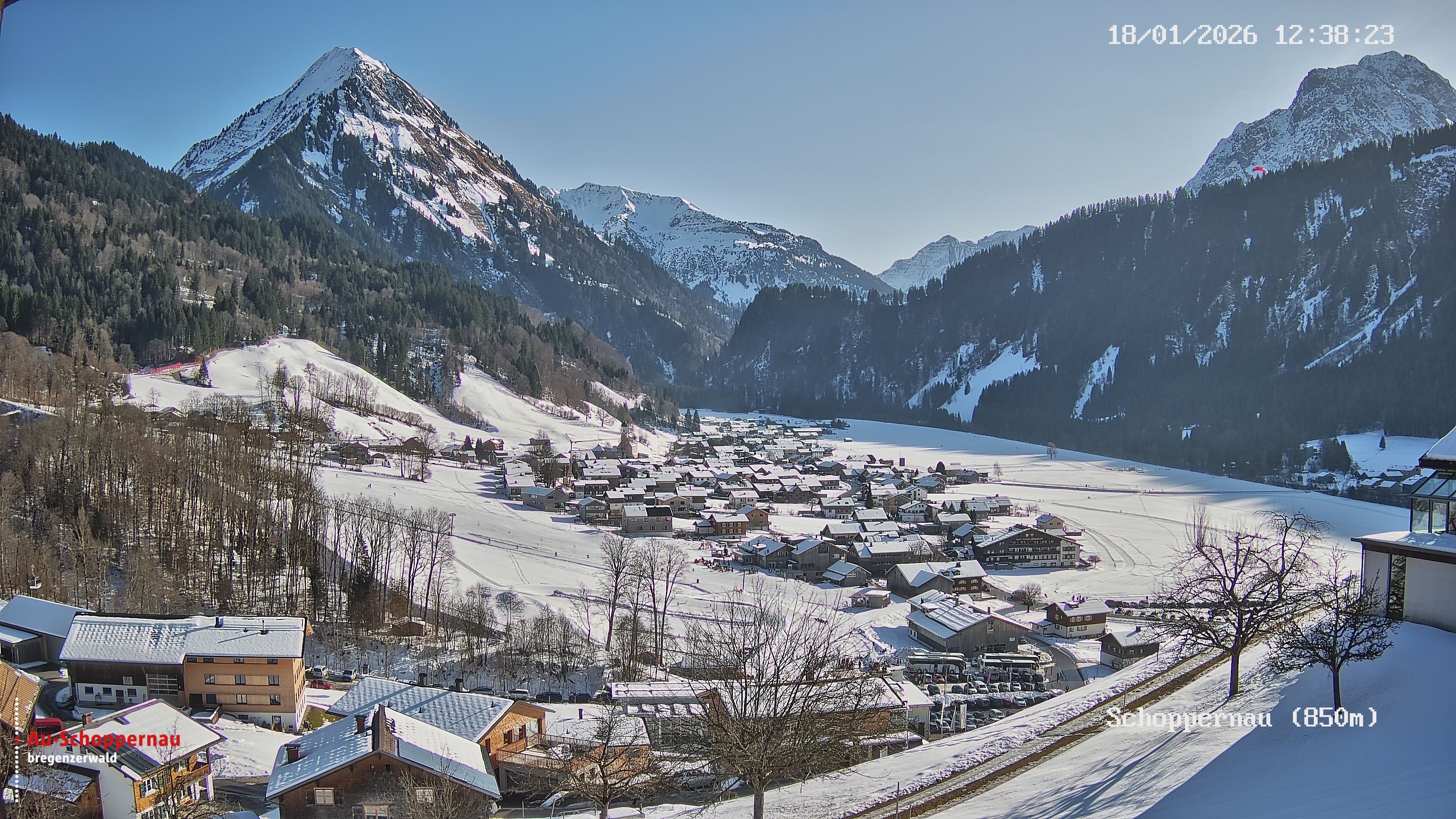 Archiv Foto Webcam Schoppernau im Bregenzerwald