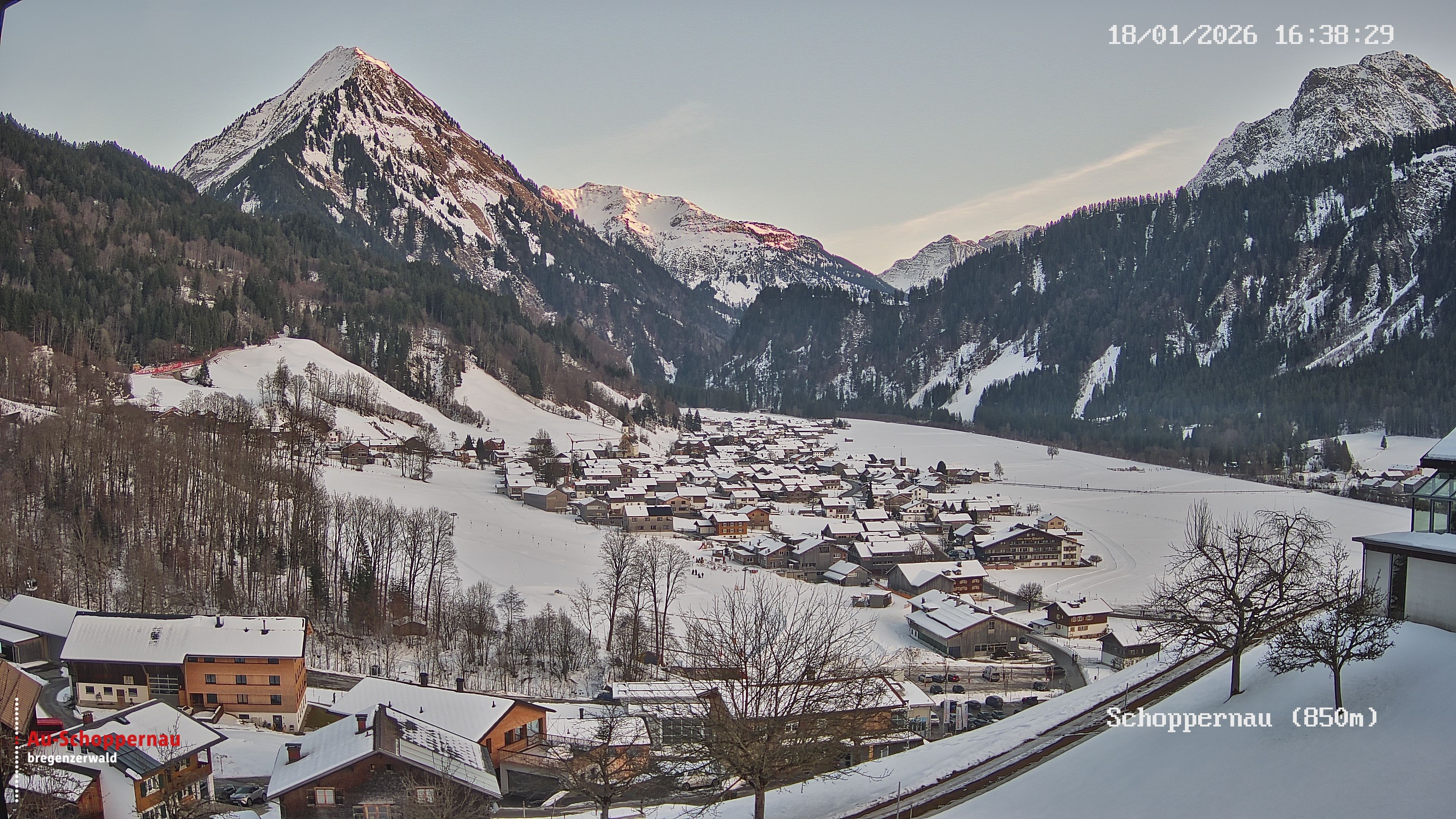 Archiv Foto Webcam Schoppernau im Bregenzerwald