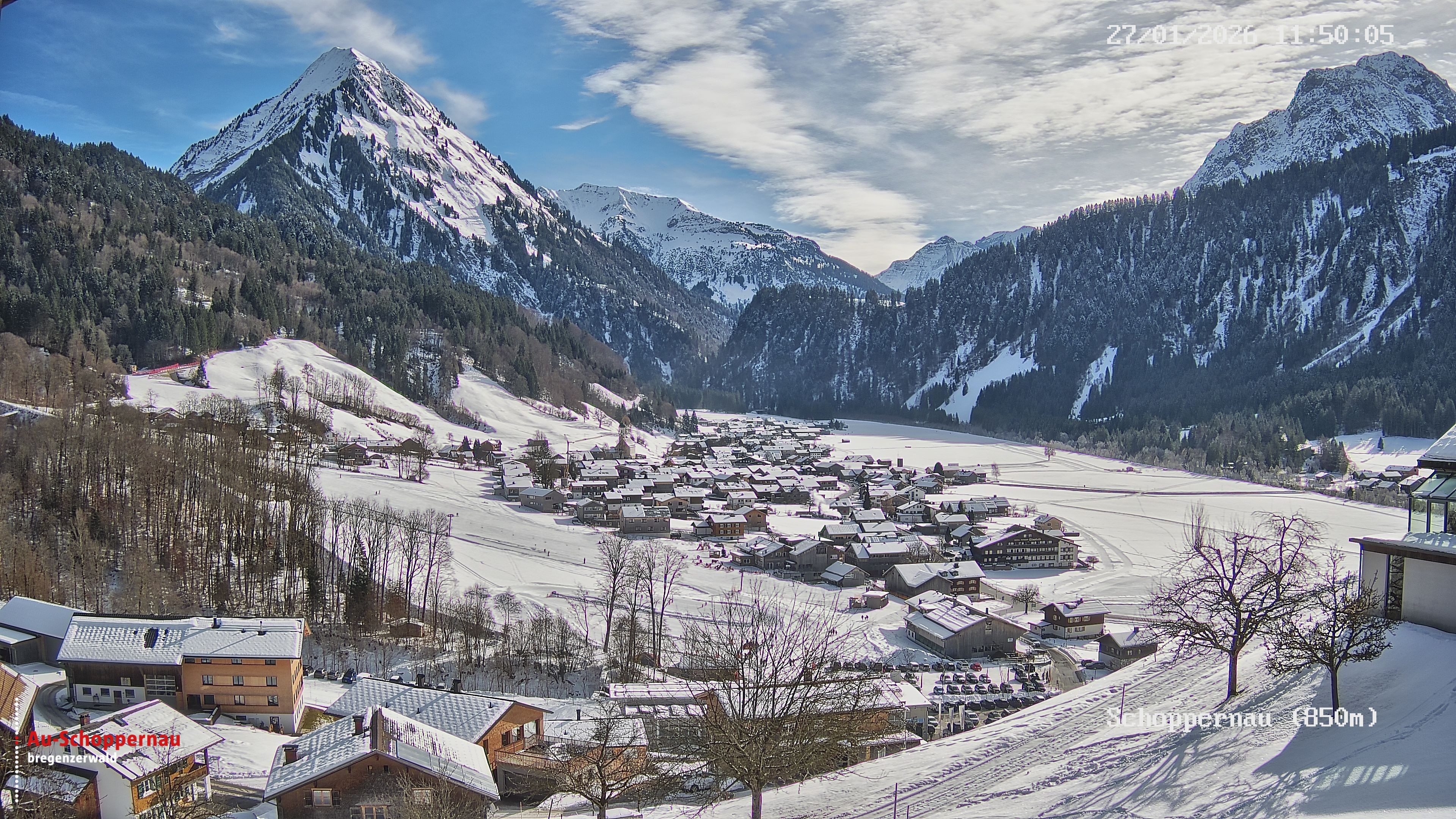 Archiv Foto Webcam Schoppernau im Bregenzerwald