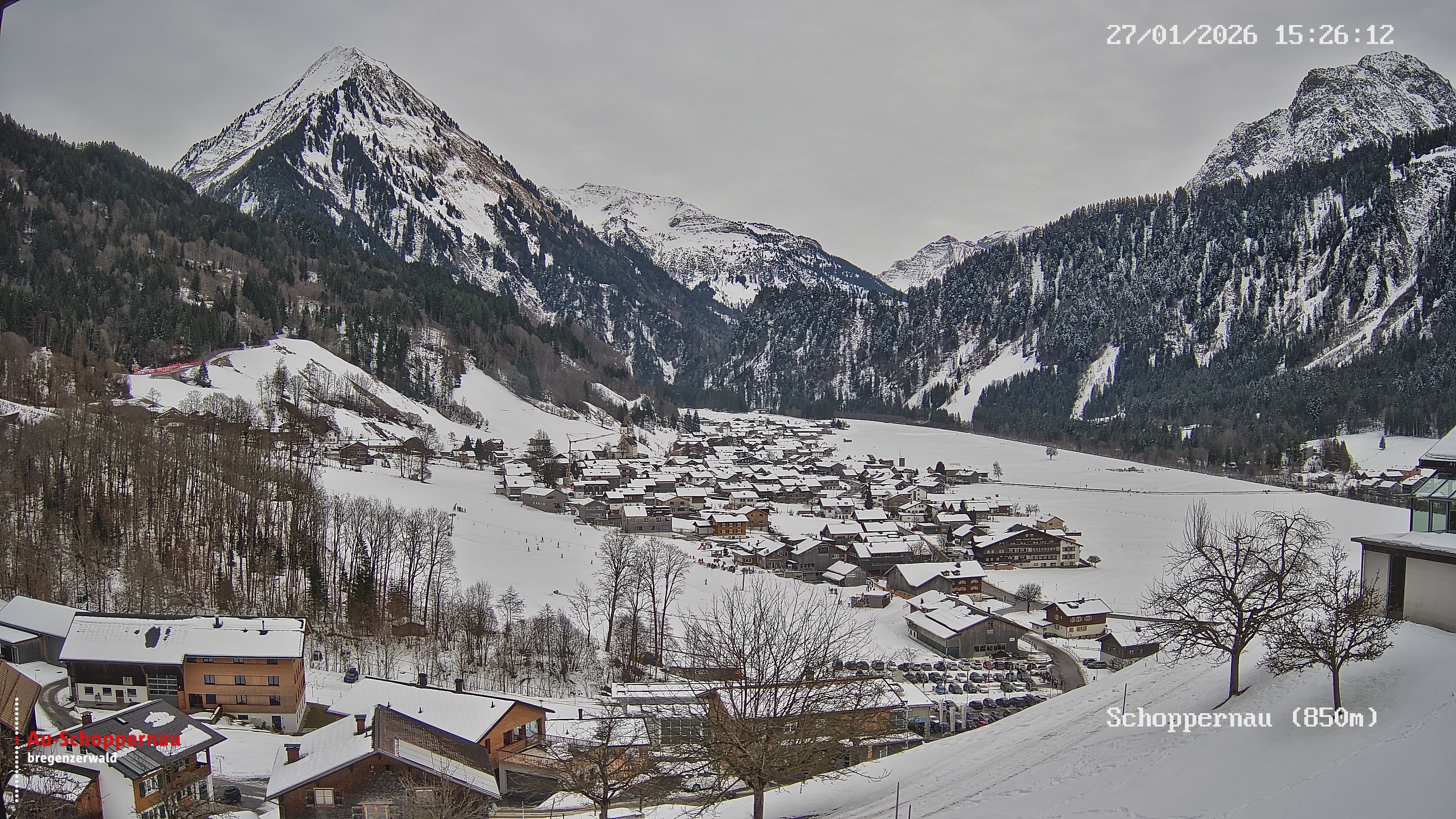 Archiv Foto Webcam Schoppernau im Bregenzerwald