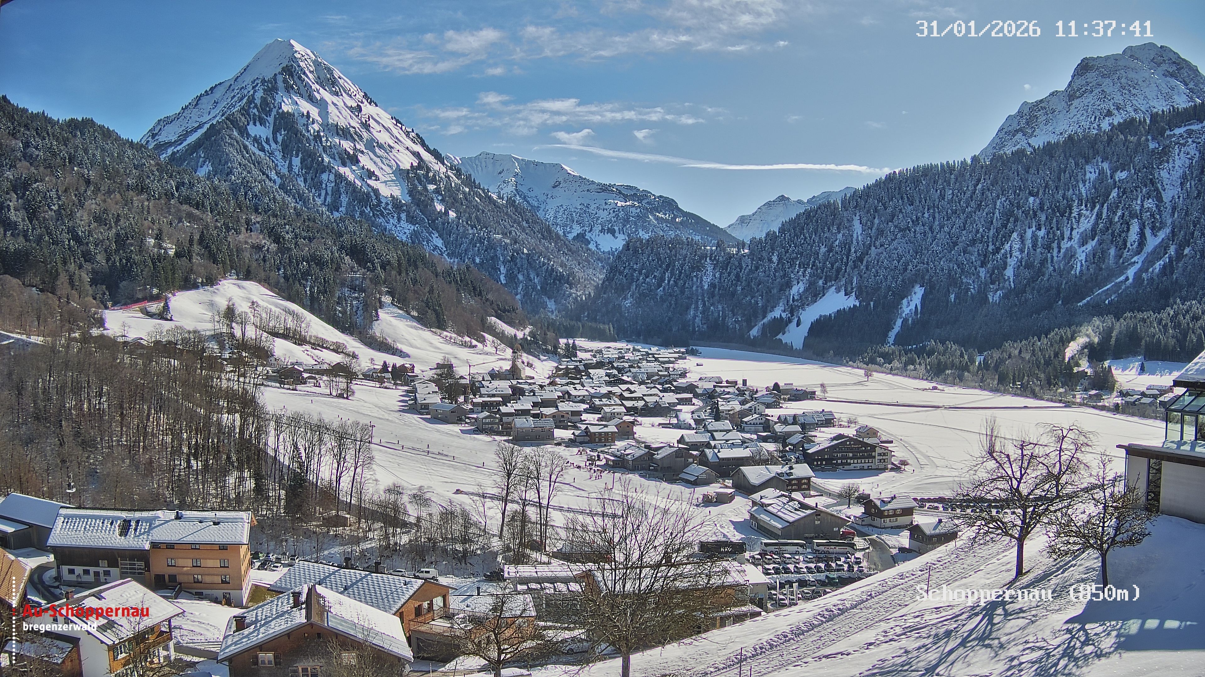 Archiv Foto Webcam Schoppernau im Bregenzerwald