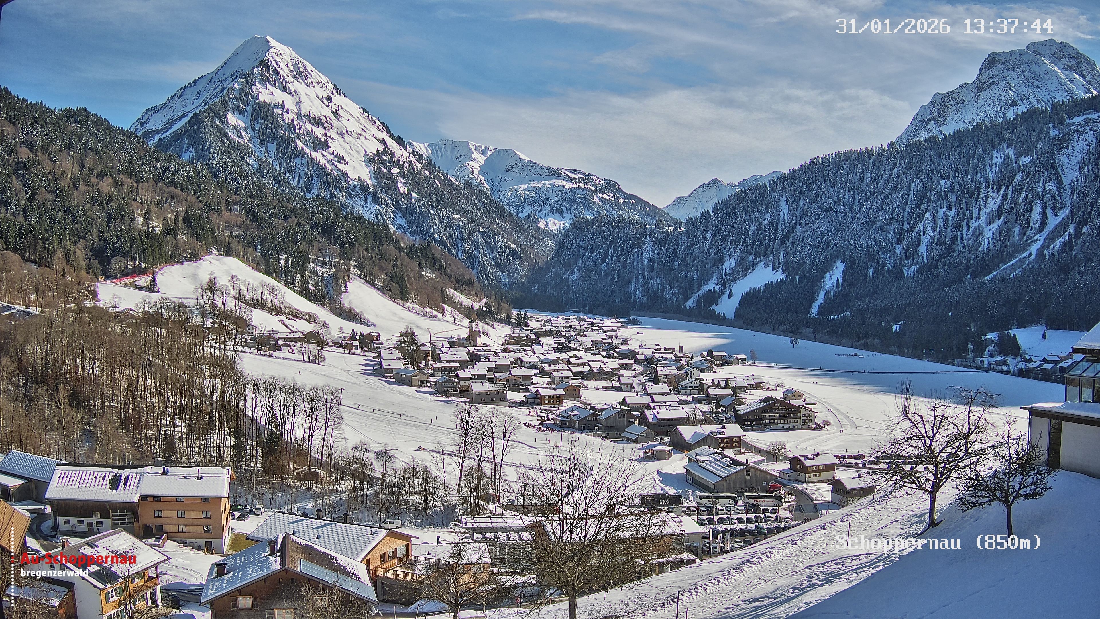 Archiv Foto Webcam Schoppernau im Bregenzerwald