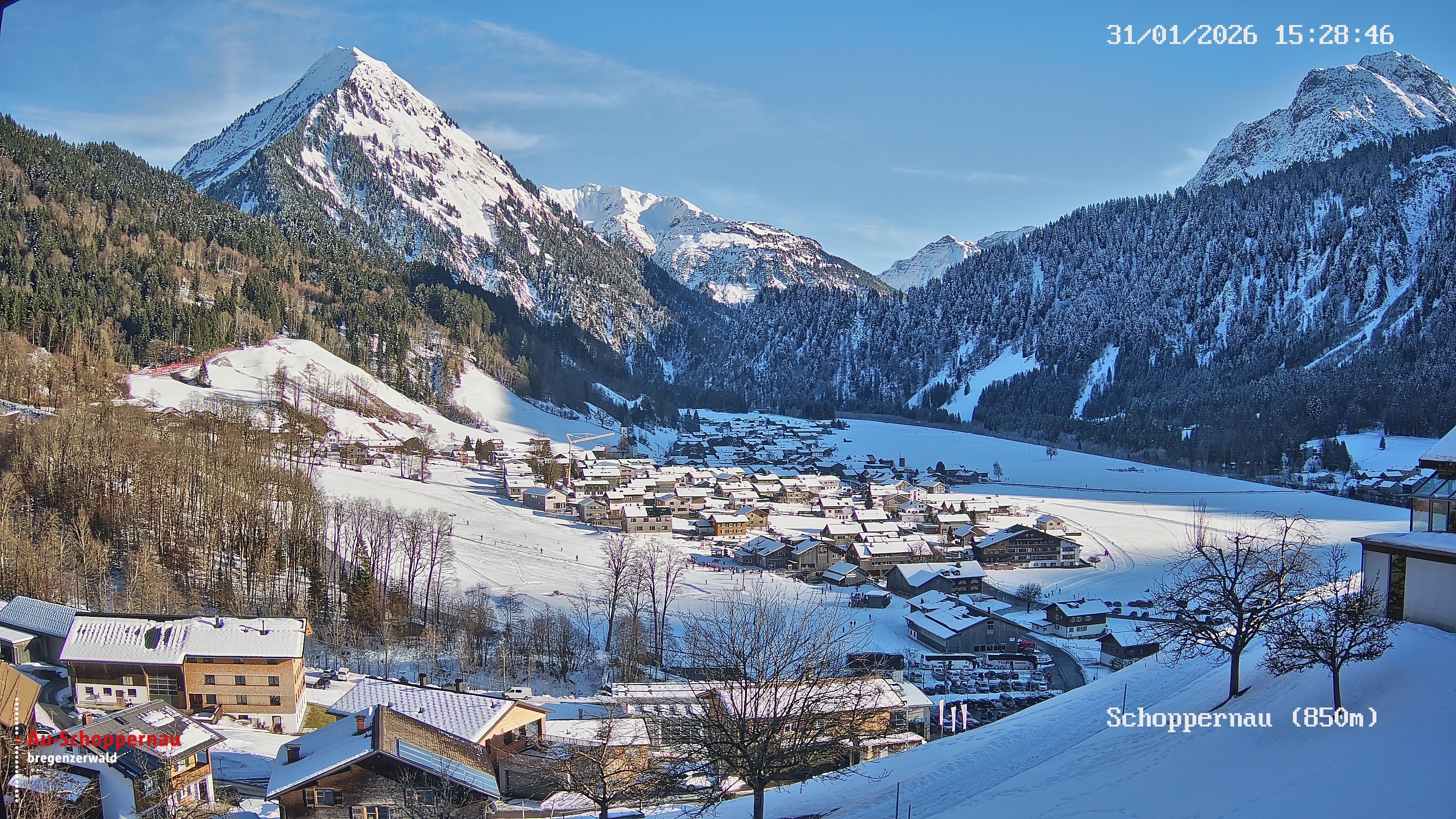 Archiv Foto Webcam Schoppernau im Bregenzerwald