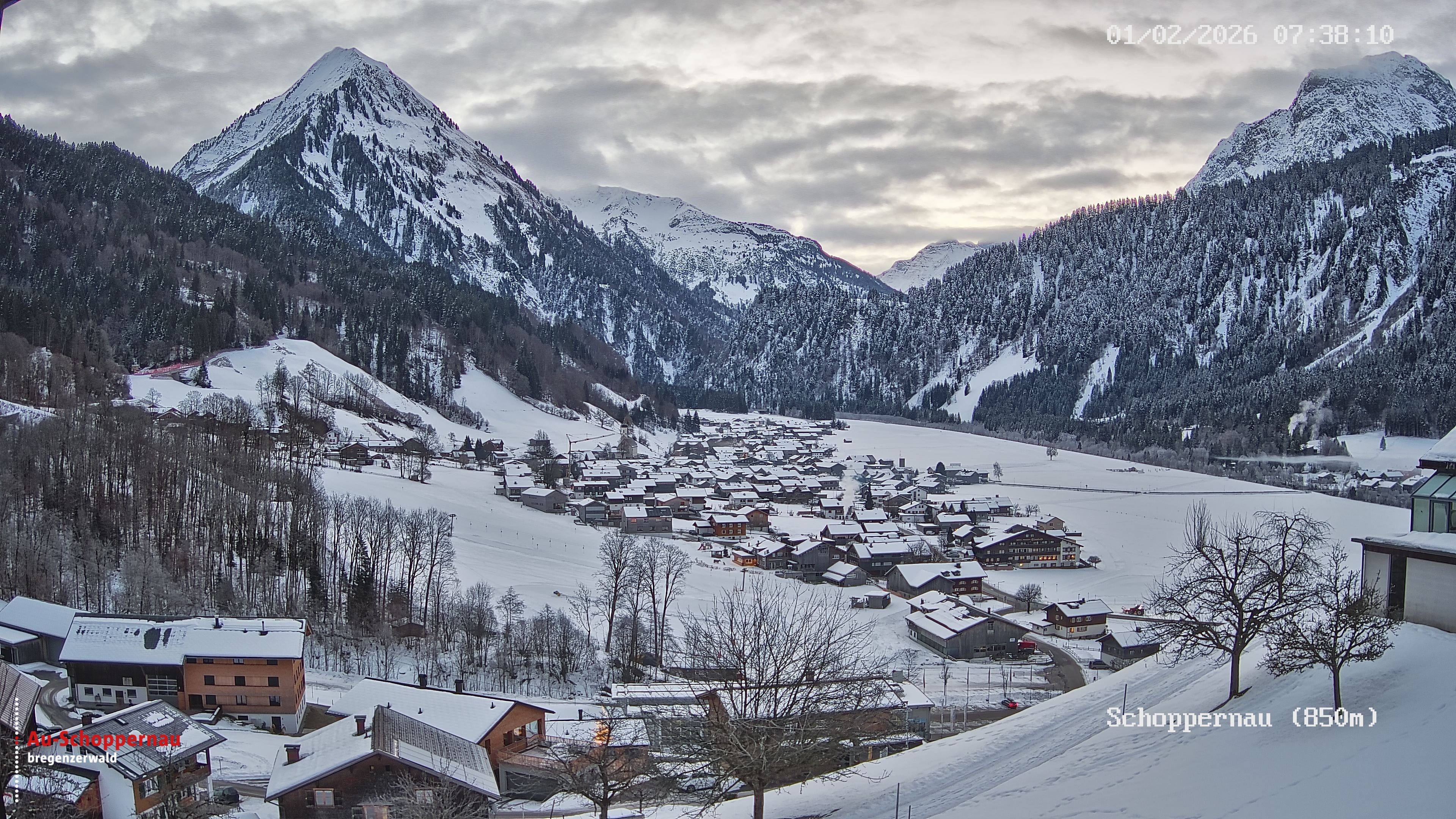Archiv Foto Webcam Schoppernau im Bregenzerwald
