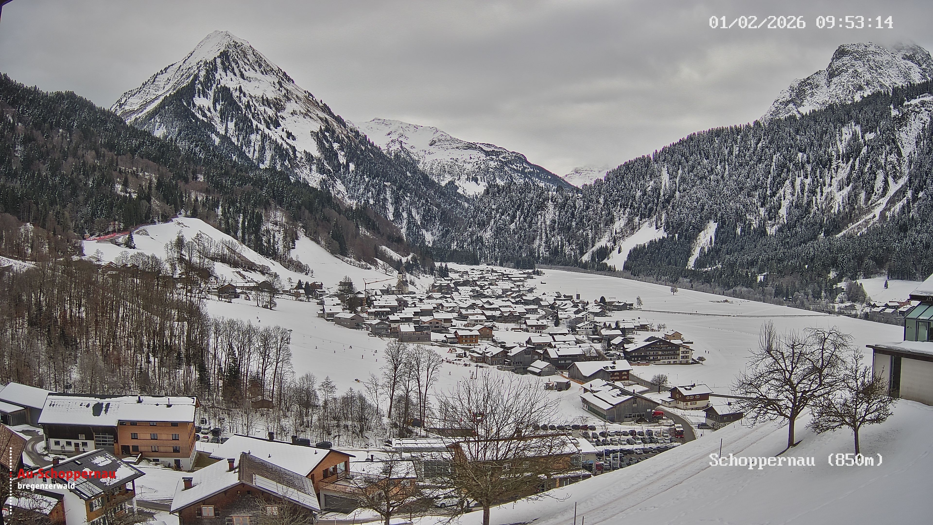 Archiv Foto Webcam Schoppernau im Bregenzerwald