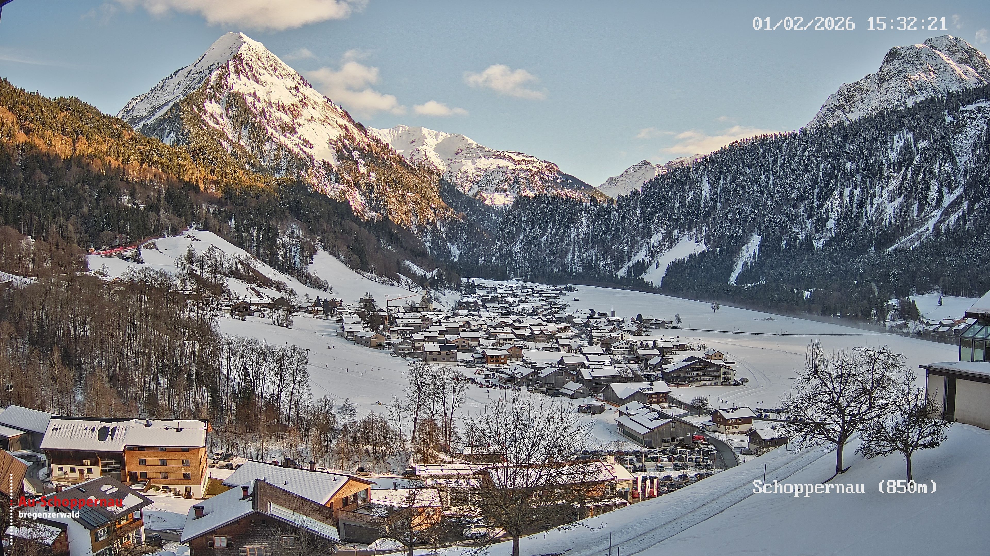 Archiv Foto Webcam Schoppernau im Bregenzerwald