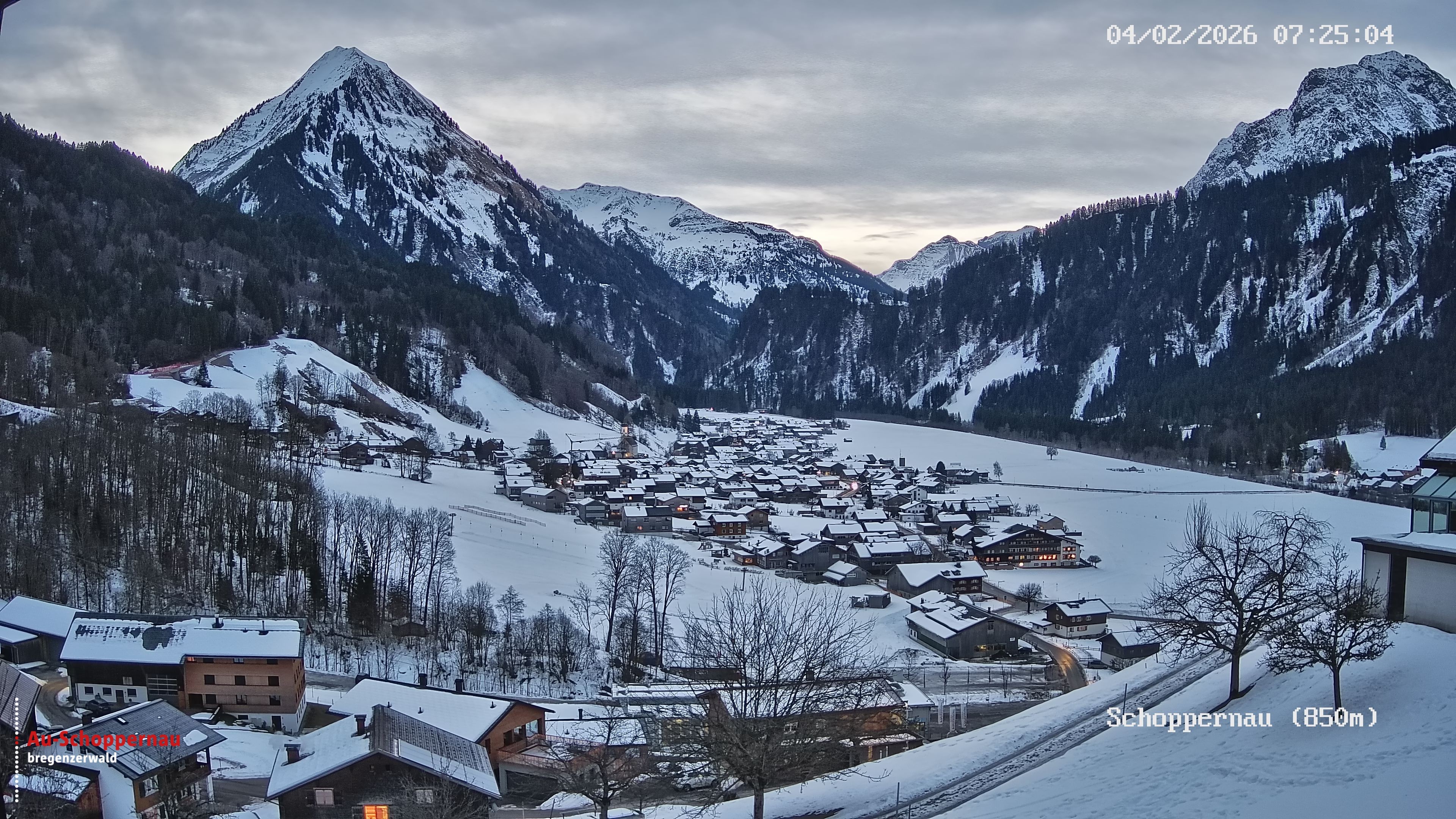 Archiv Foto Webcam Schoppernau im Bregenzerwald