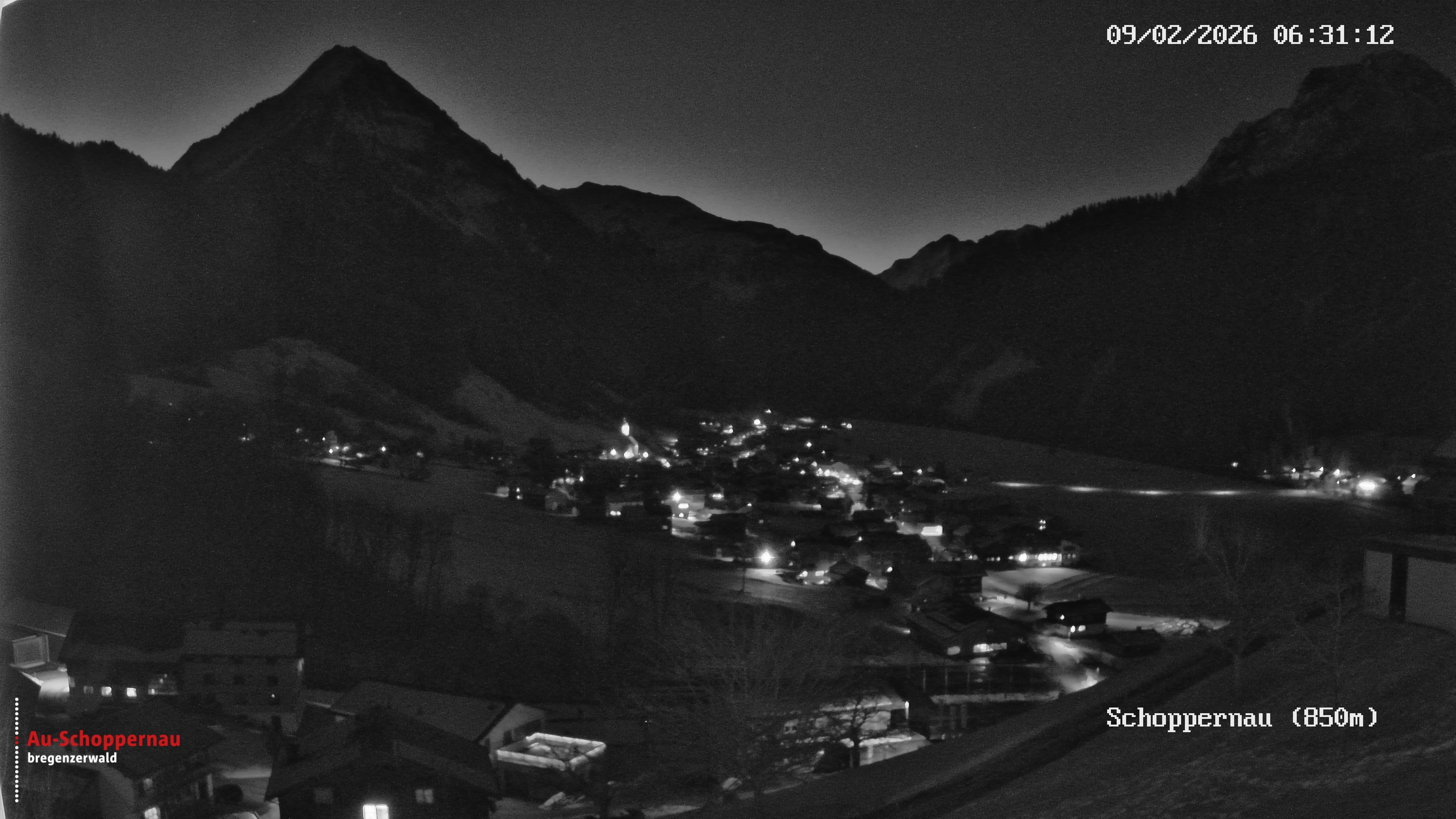 Archiv Foto Webcam Schoppernau im Bregenzerwald