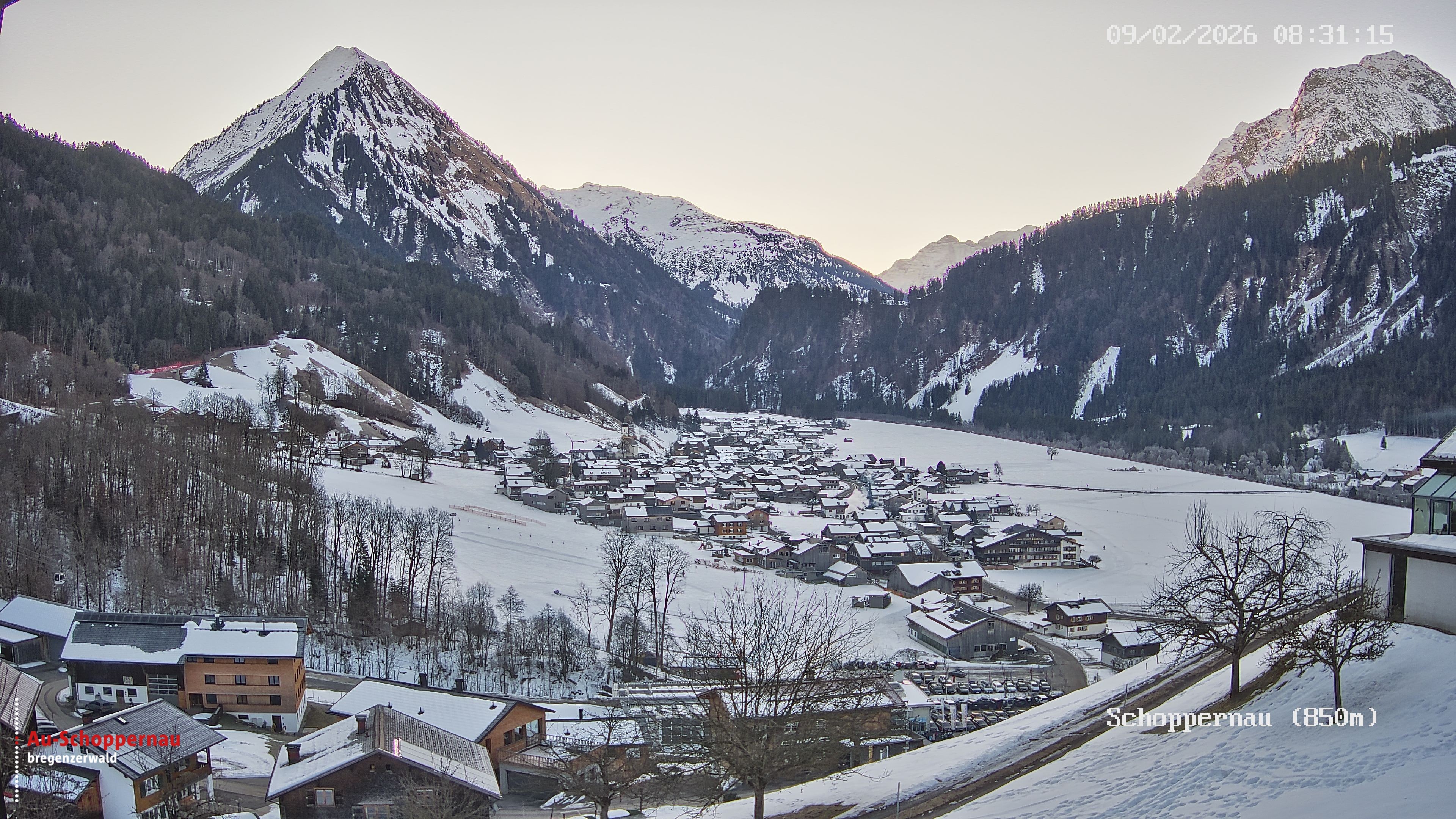 Archiv Foto Webcam Schoppernau im Bregenzerwald