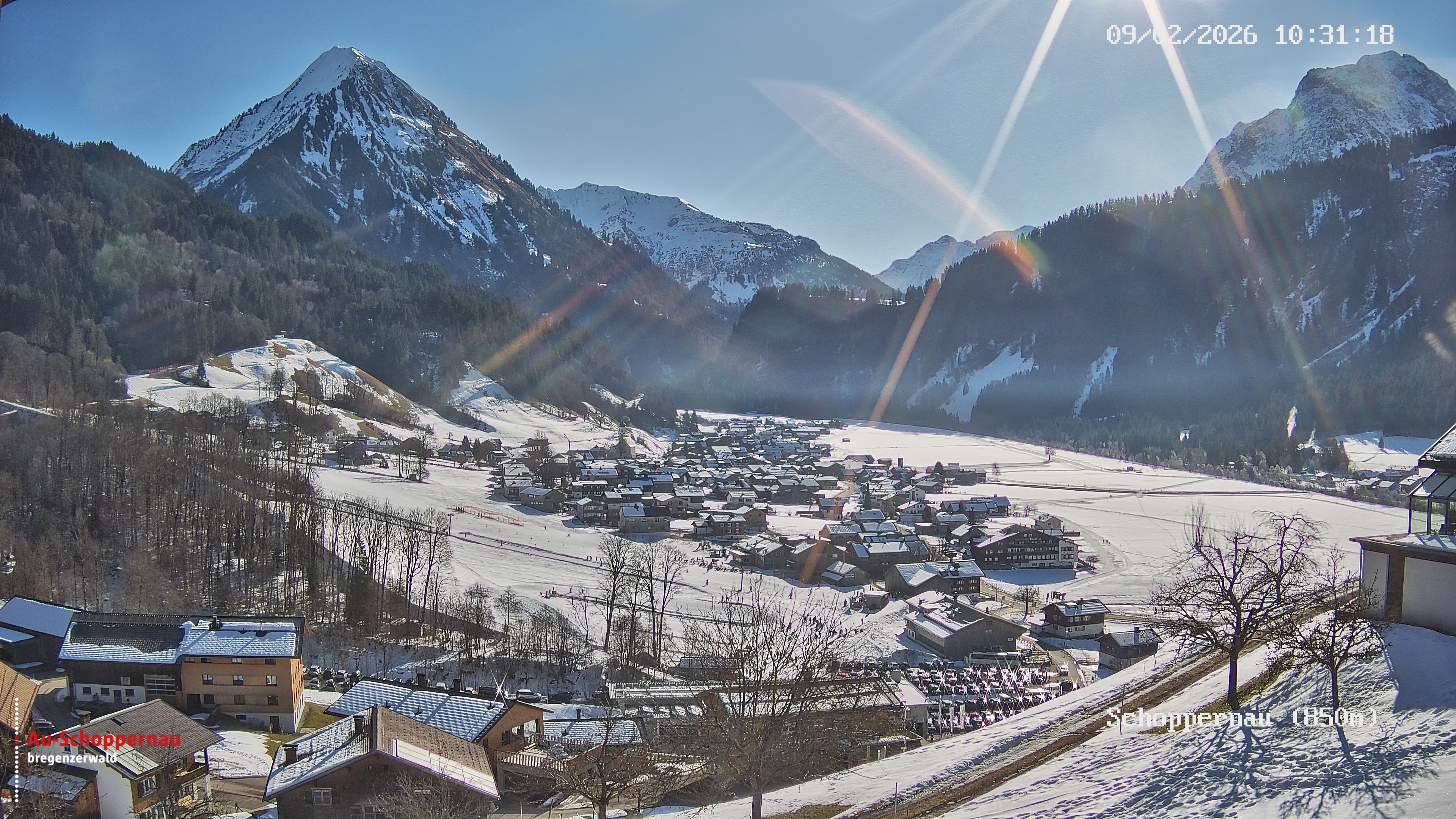 Archiv Foto Webcam Schoppernau im Bregenzerwald