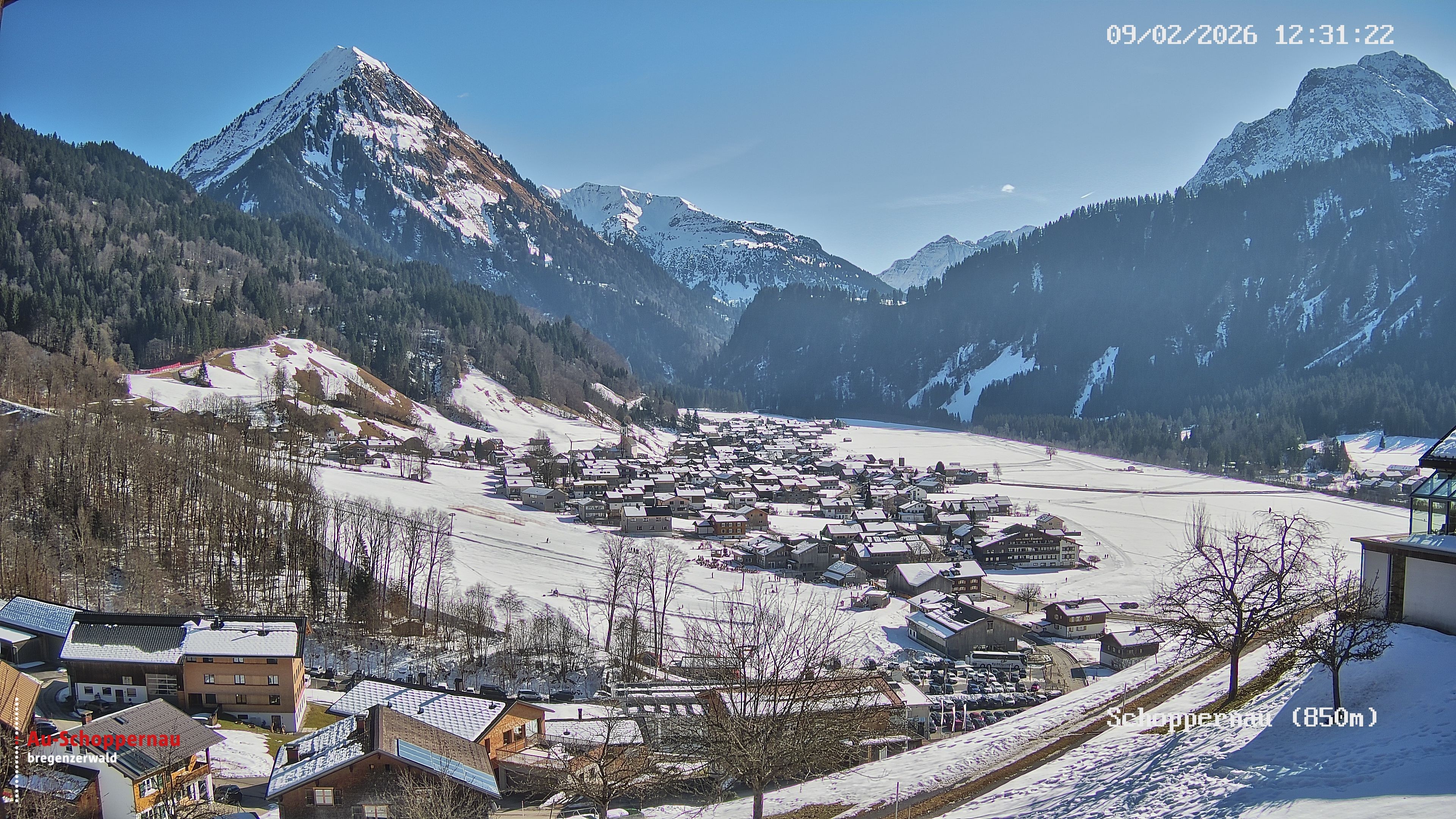 Archiv Foto Webcam Schoppernau im Bregenzerwald