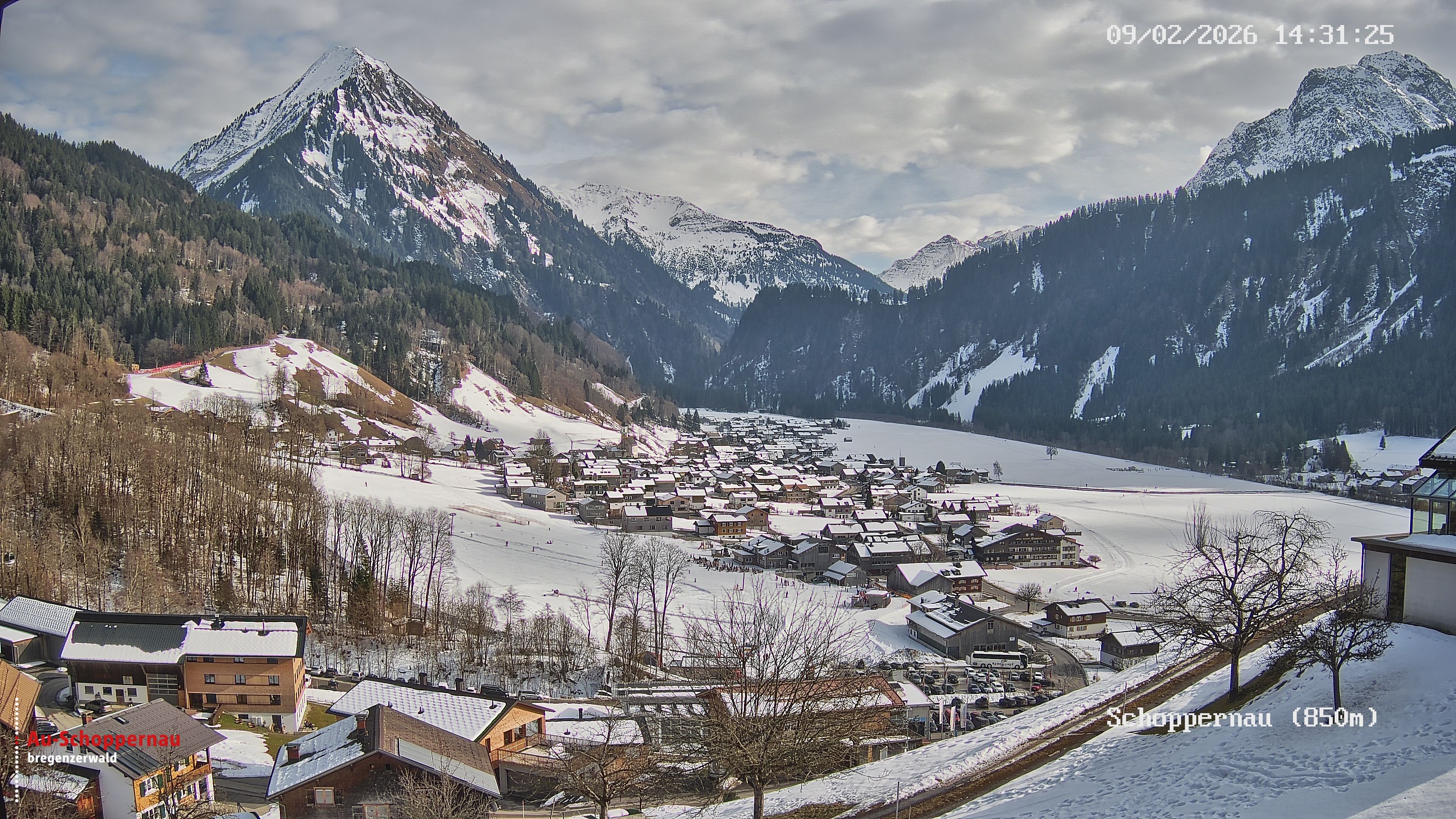 Archiv Foto Webcam Schoppernau im Bregenzerwald