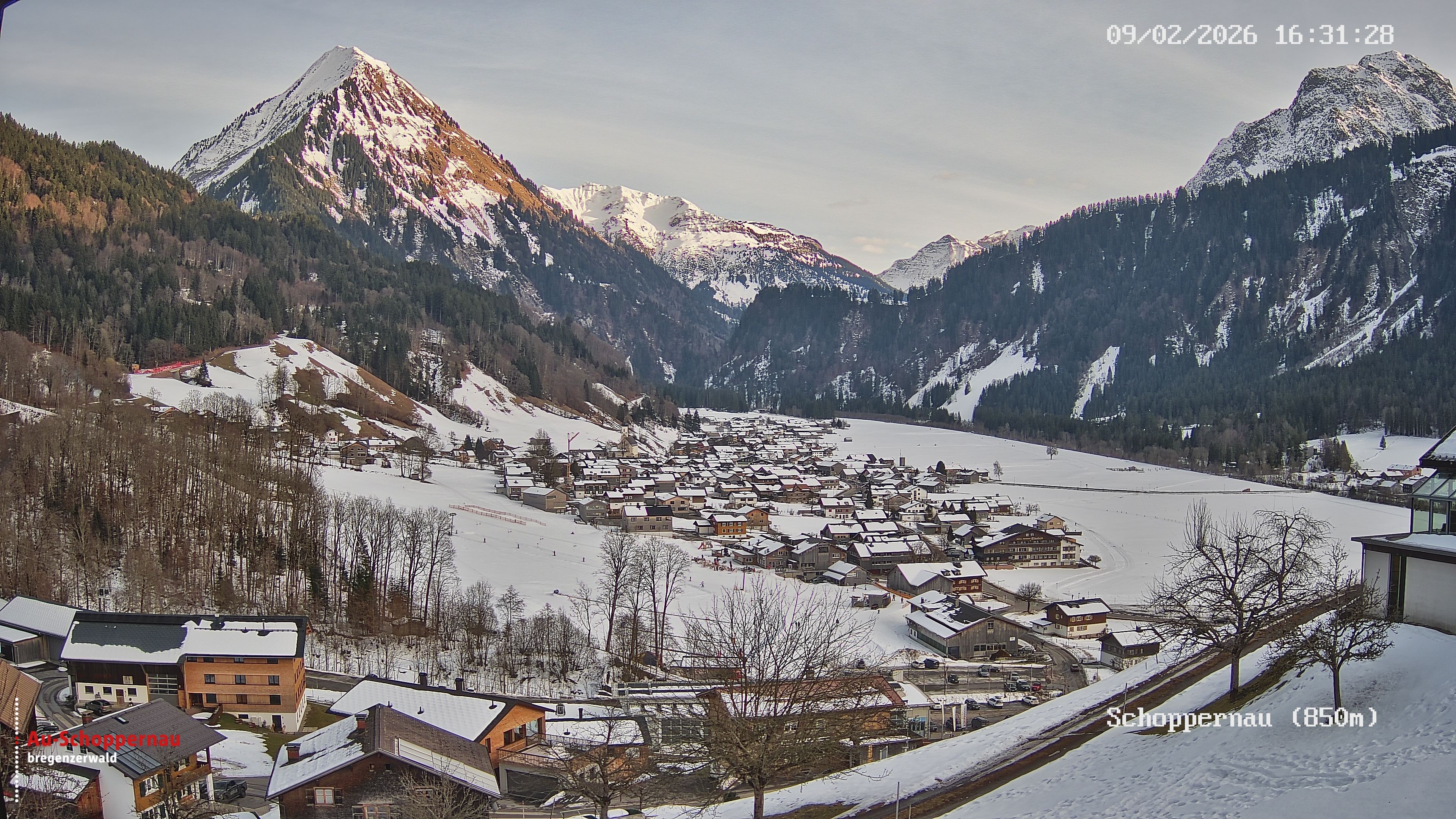 Archiv Foto Webcam Schoppernau im Bregenzerwald