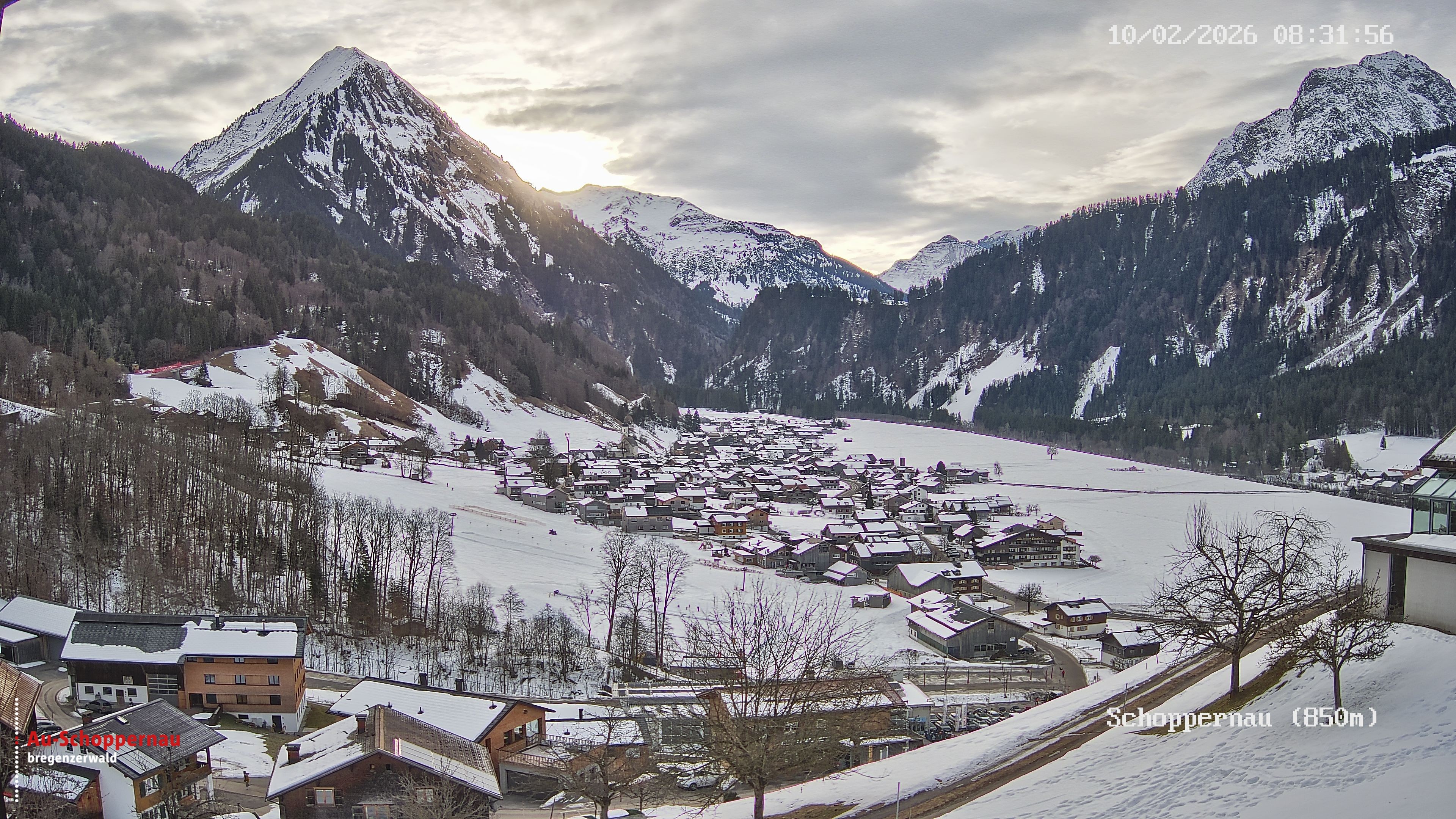 Archiv Foto Webcam Schoppernau im Bregenzerwald