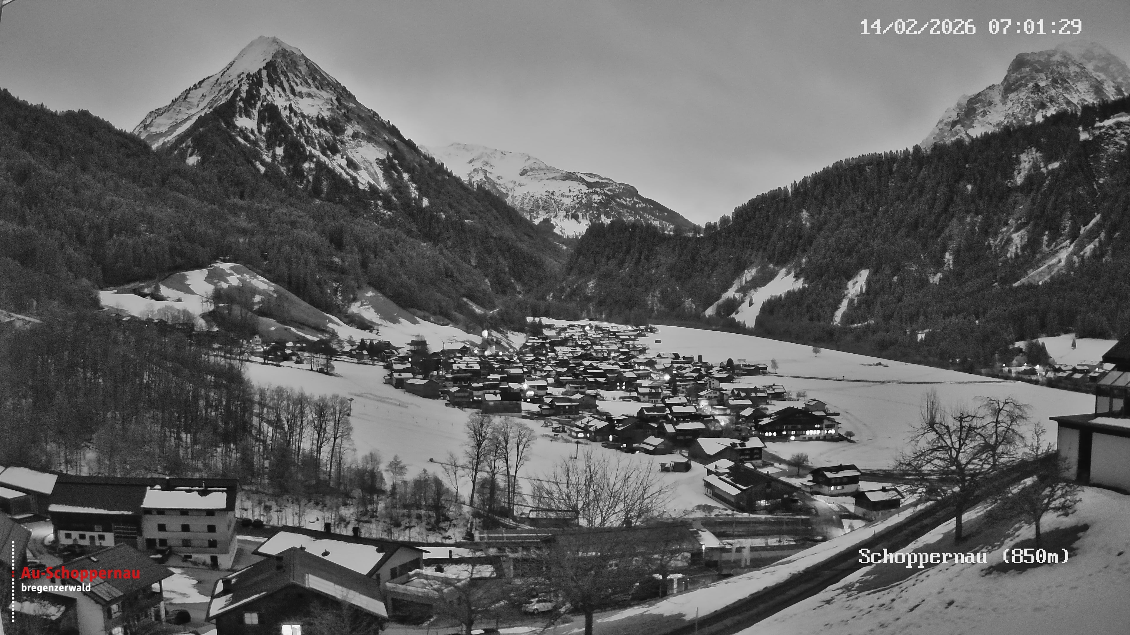 Archiv Foto Webcam Schoppernau im Bregenzerwald