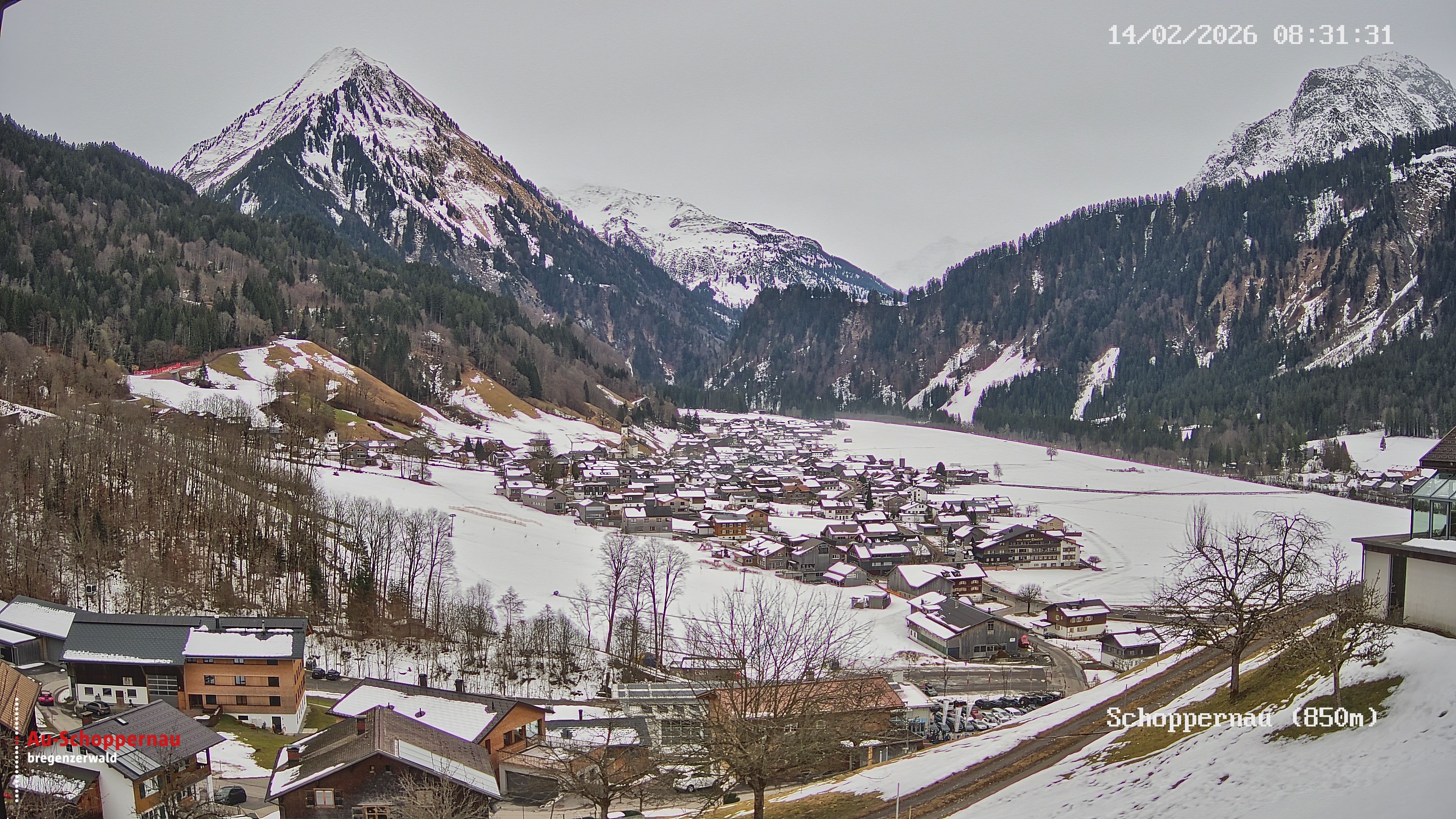 Archiv Foto Webcam Schoppernau im Bregenzerwald