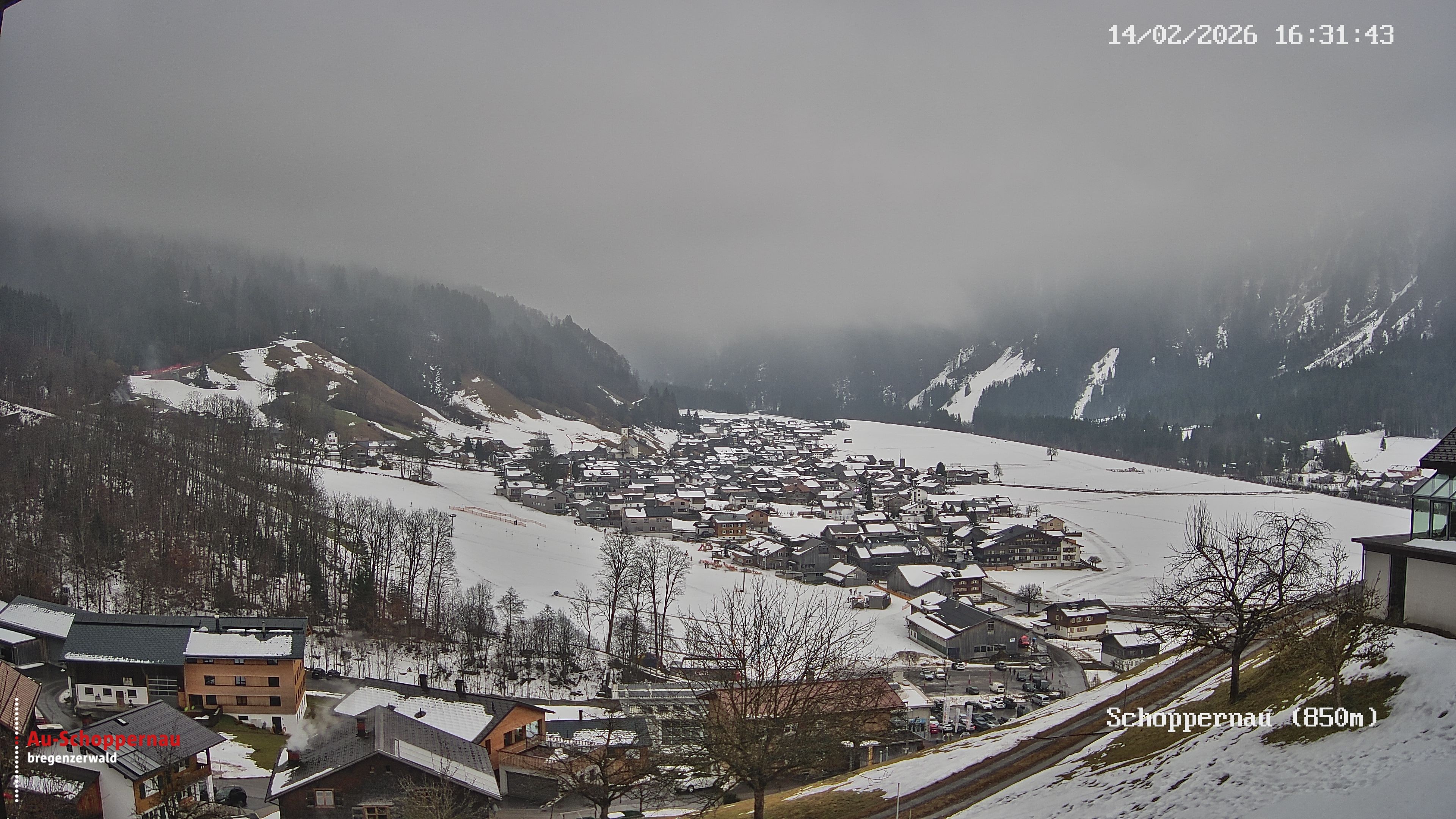 Archiv Foto Webcam Schoppernau im Bregenzerwald