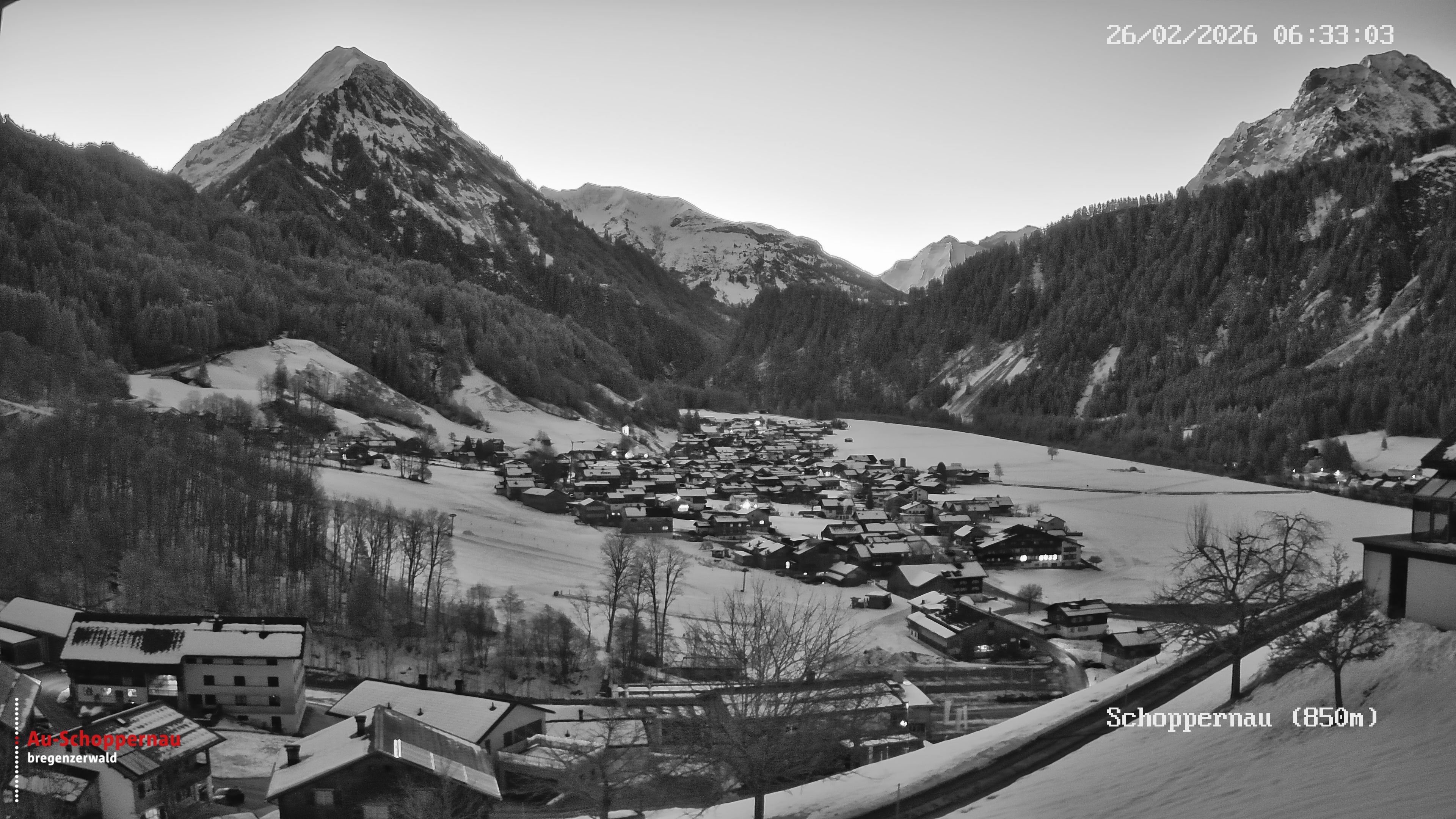Archiv Foto Webcam Schoppernau im Bregenzerwald