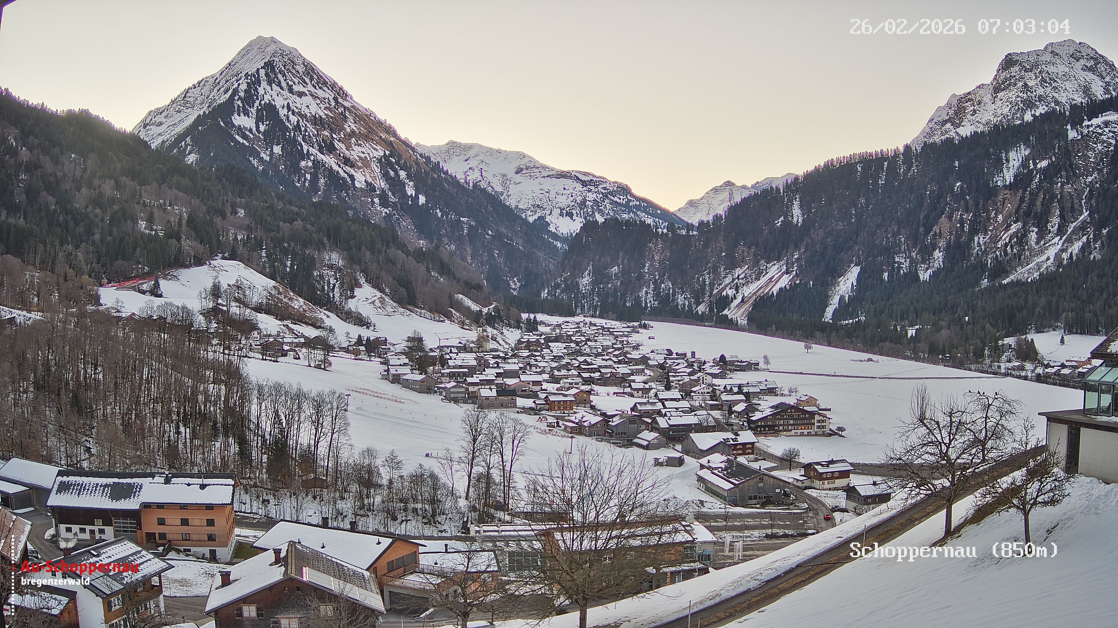 Archiv Foto Webcam Schoppernau im Bregenzerwald
