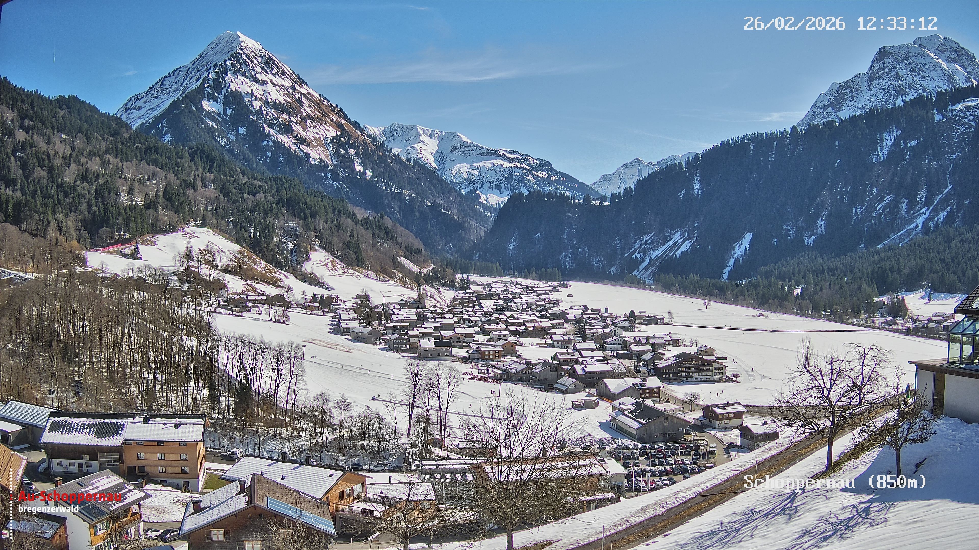 Archiv Foto Webcam Schoppernau im Bregenzerwald