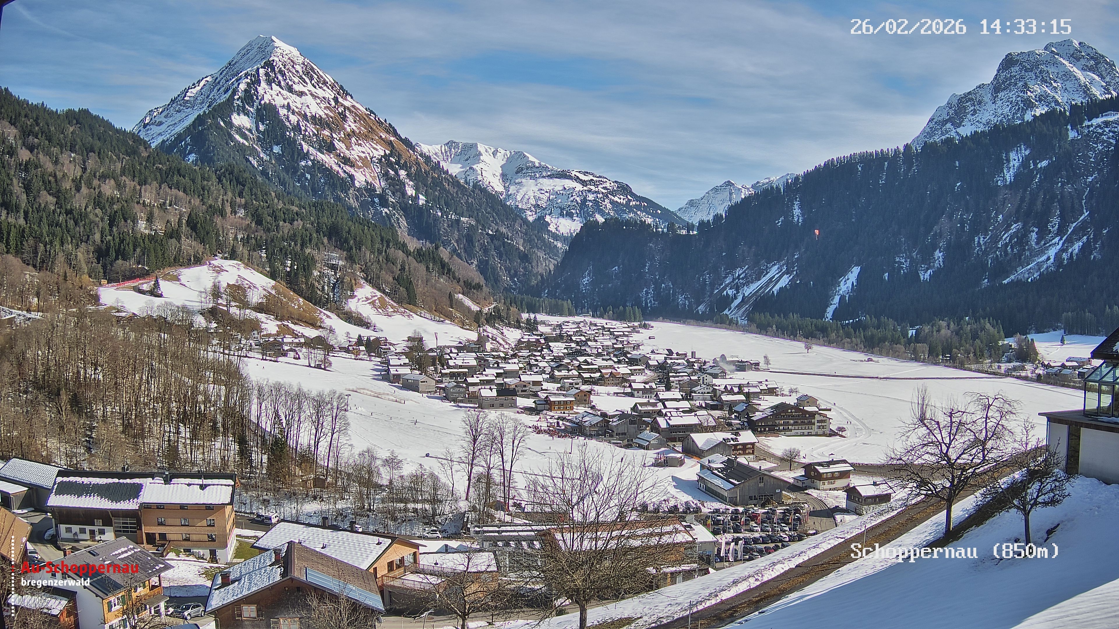 Archiv Foto Webcam Schoppernau im Bregenzerwald