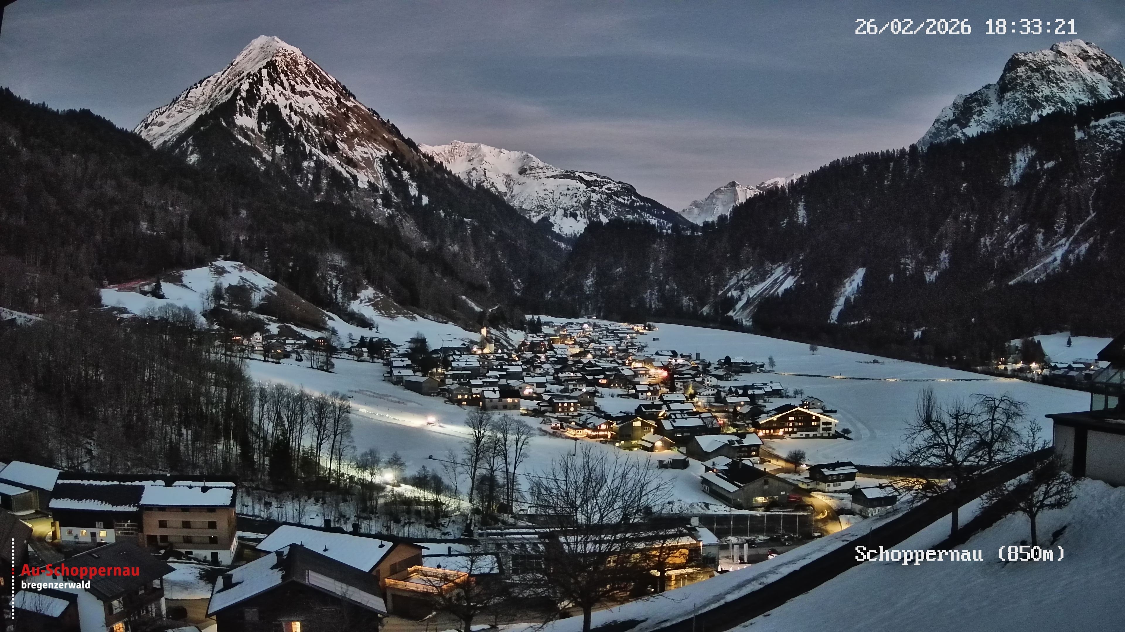 Archiv Foto Webcam Schoppernau im Bregenzerwald
