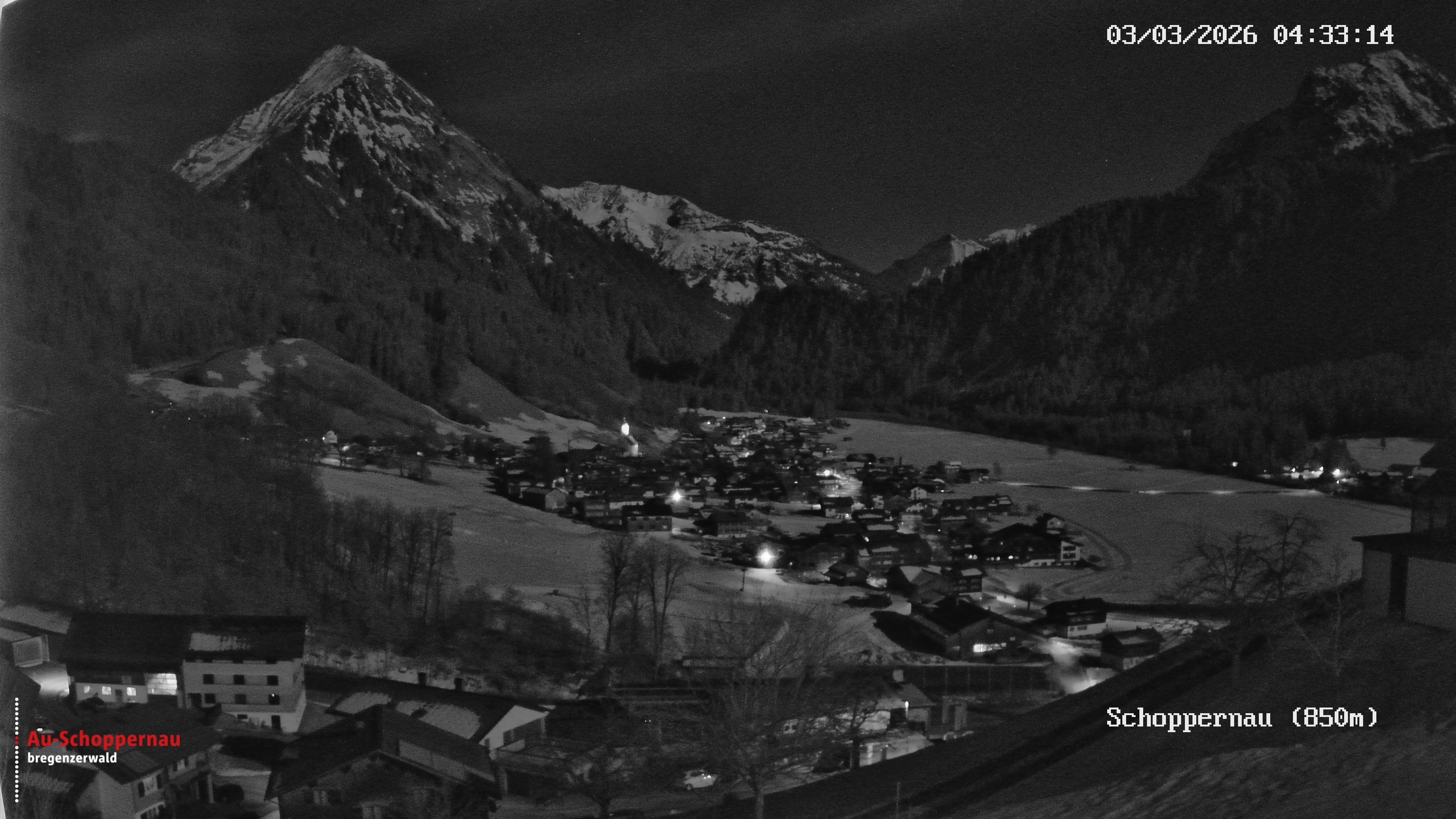 Archiv Foto Webcam Schoppernau im Bregenzerwald