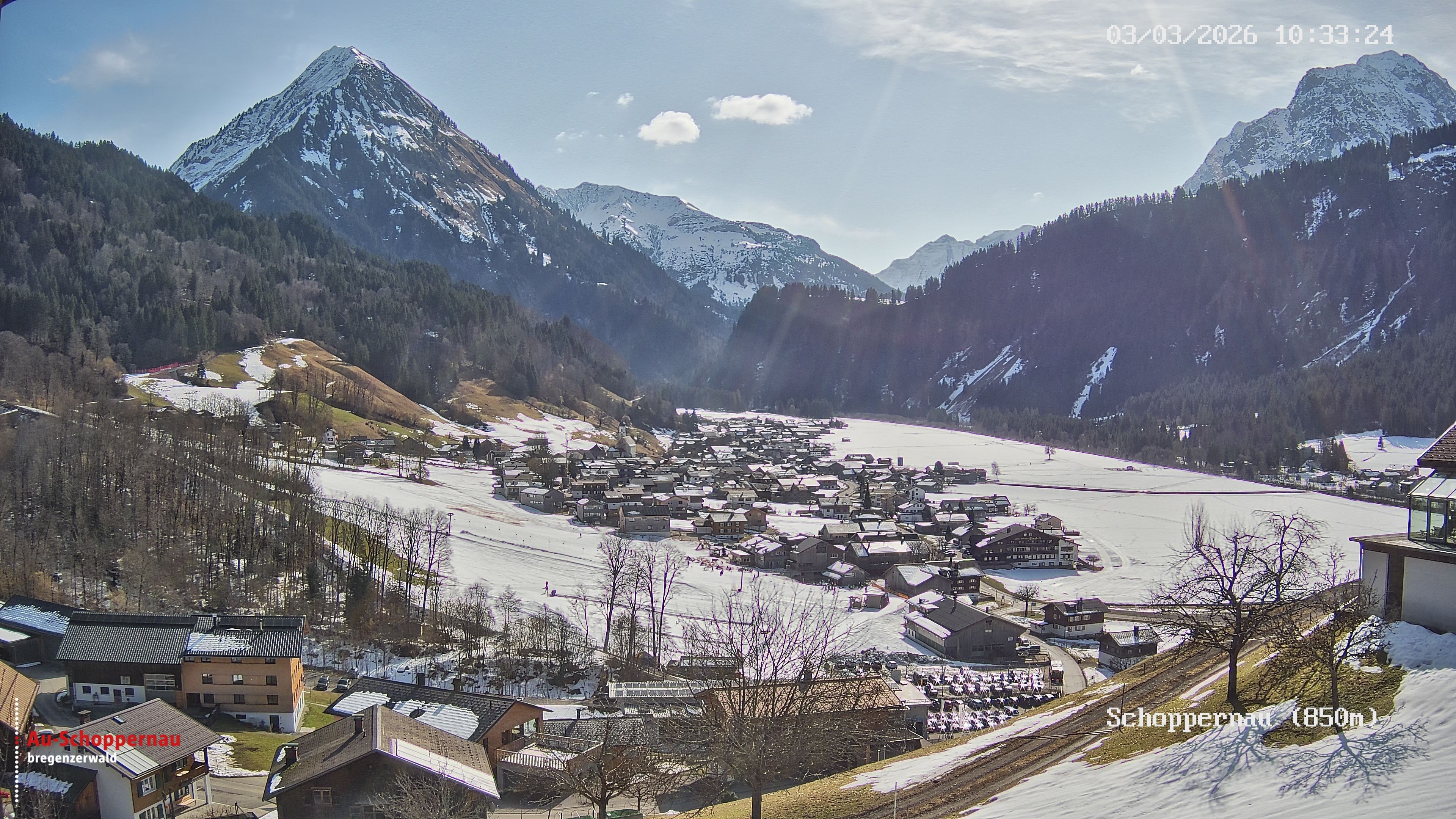 Archiv Foto Webcam Schoppernau im Bregenzerwald