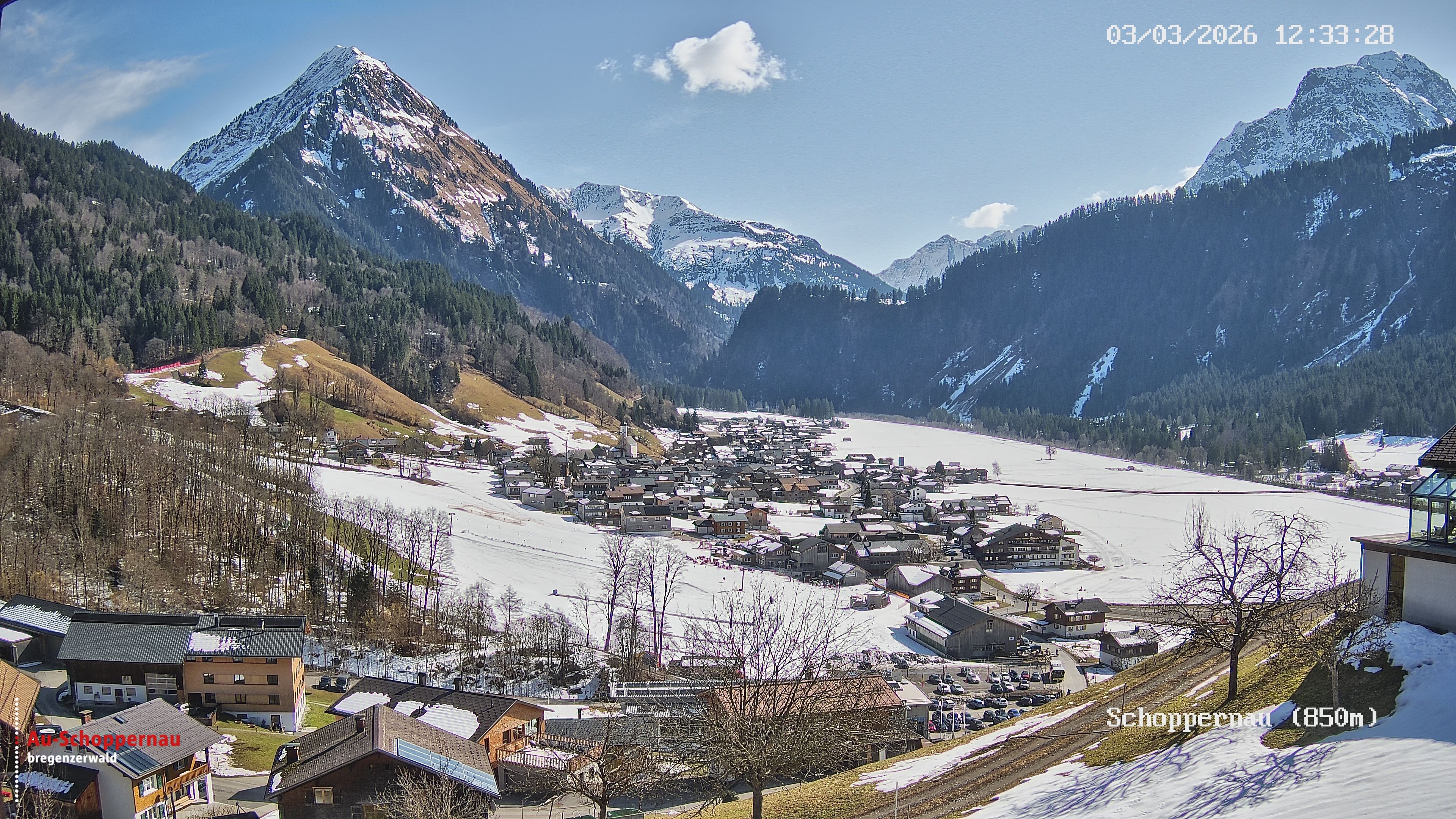 Archiv Foto Webcam Schoppernau im Bregenzerwald